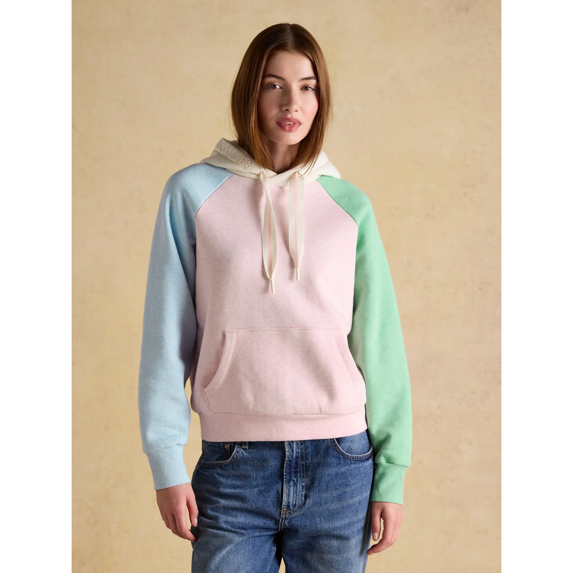 Product image 2 of 7 of Joules Women's Milbourne Cotton Blend Hoodie - Colourblock
