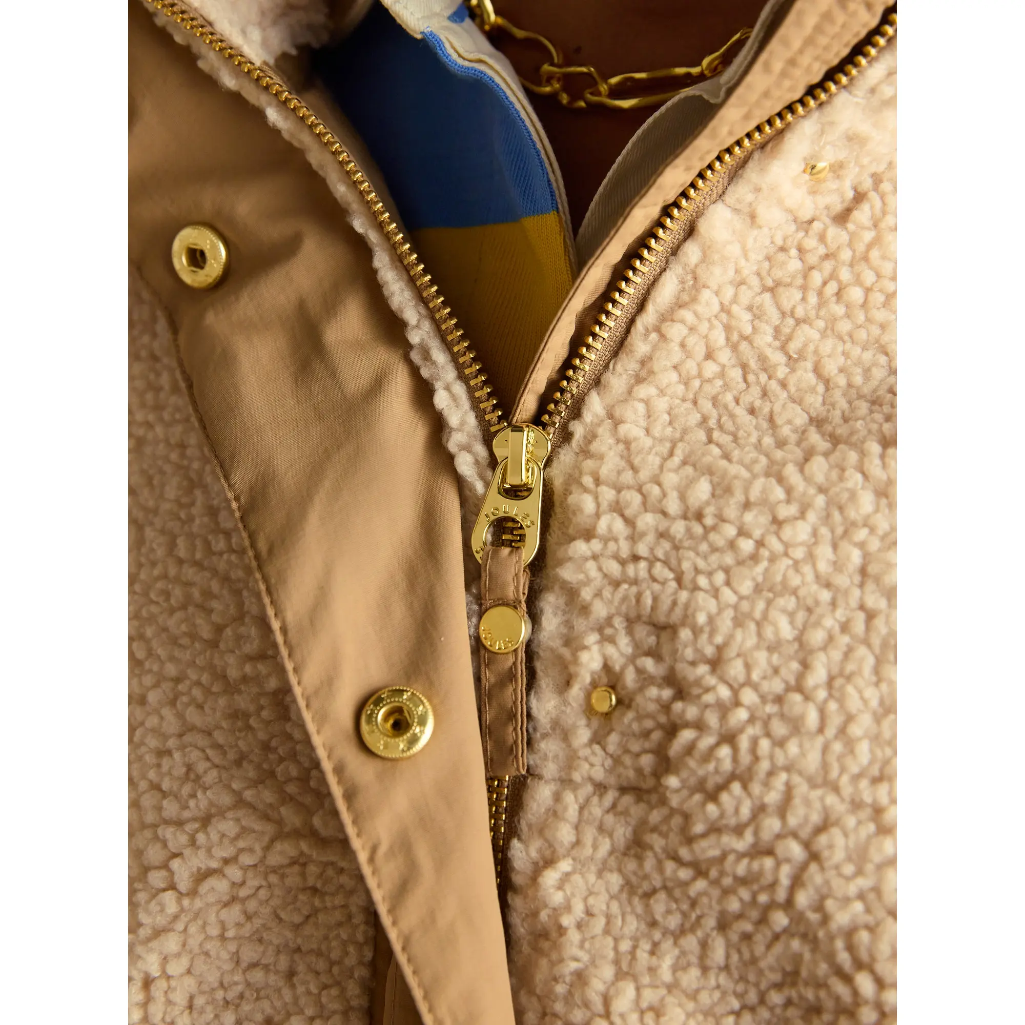Product image 5 of 12 of Joules Women's 2 in 1 Borg Full Zip Fleece Jacket - Cream