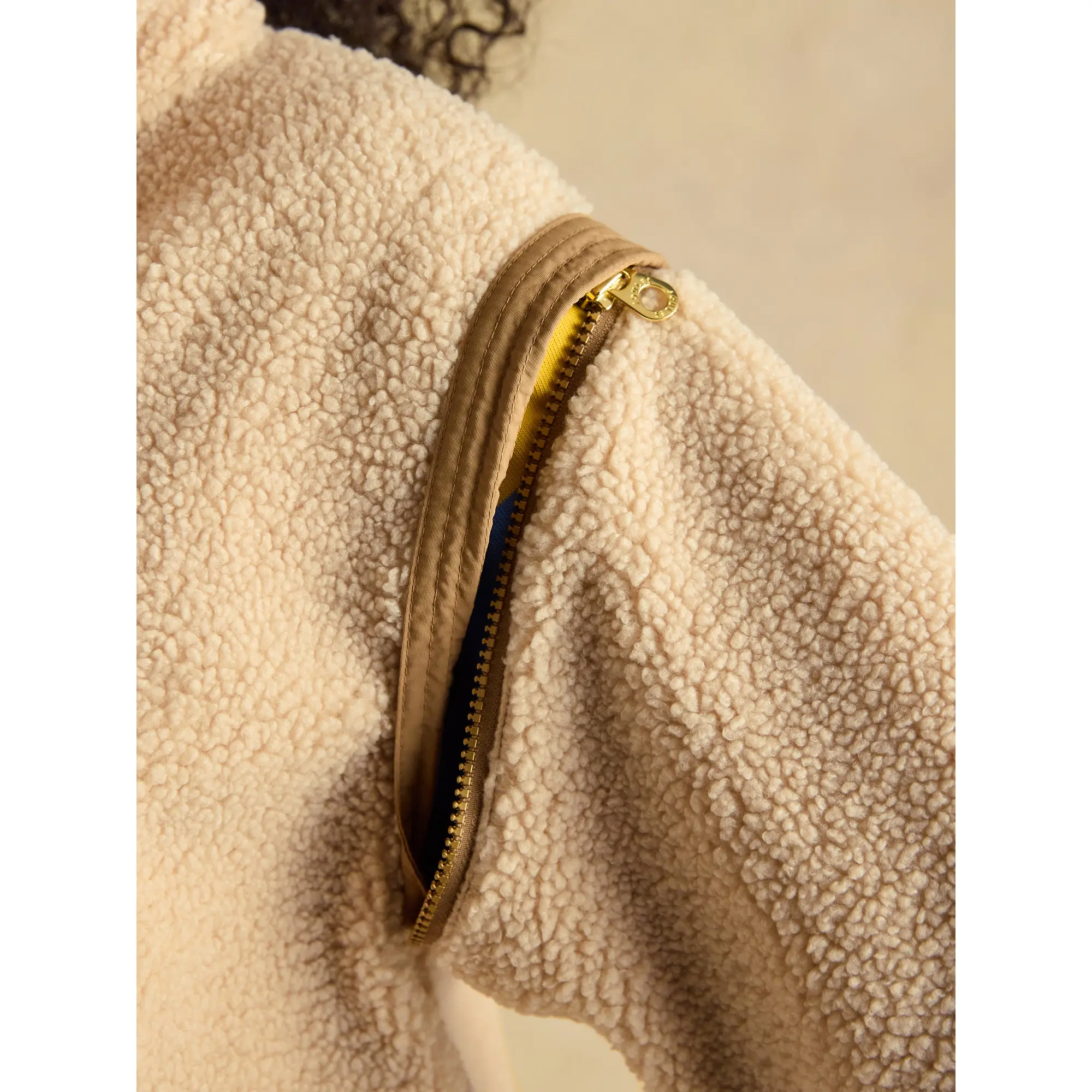 Product image 9 of 12 of Joules Women's 2 in 1 Borg Full Zip Fleece Jacket - Cream