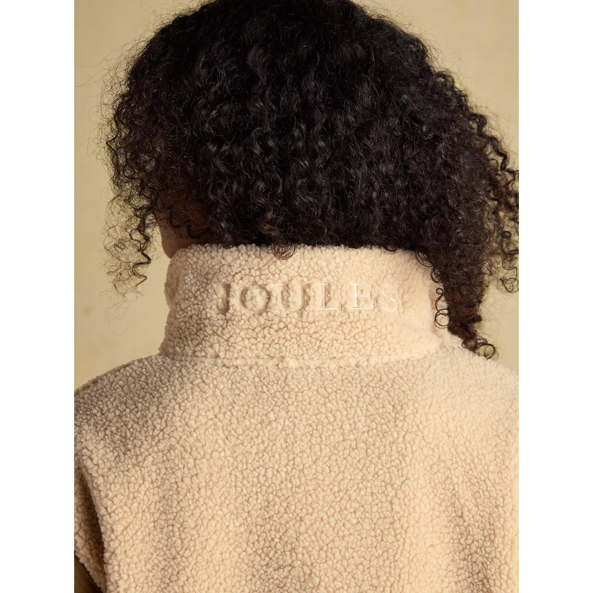 Joules Women's 2 in 1 Borg Full Zip Fleece Jacket - Cream
