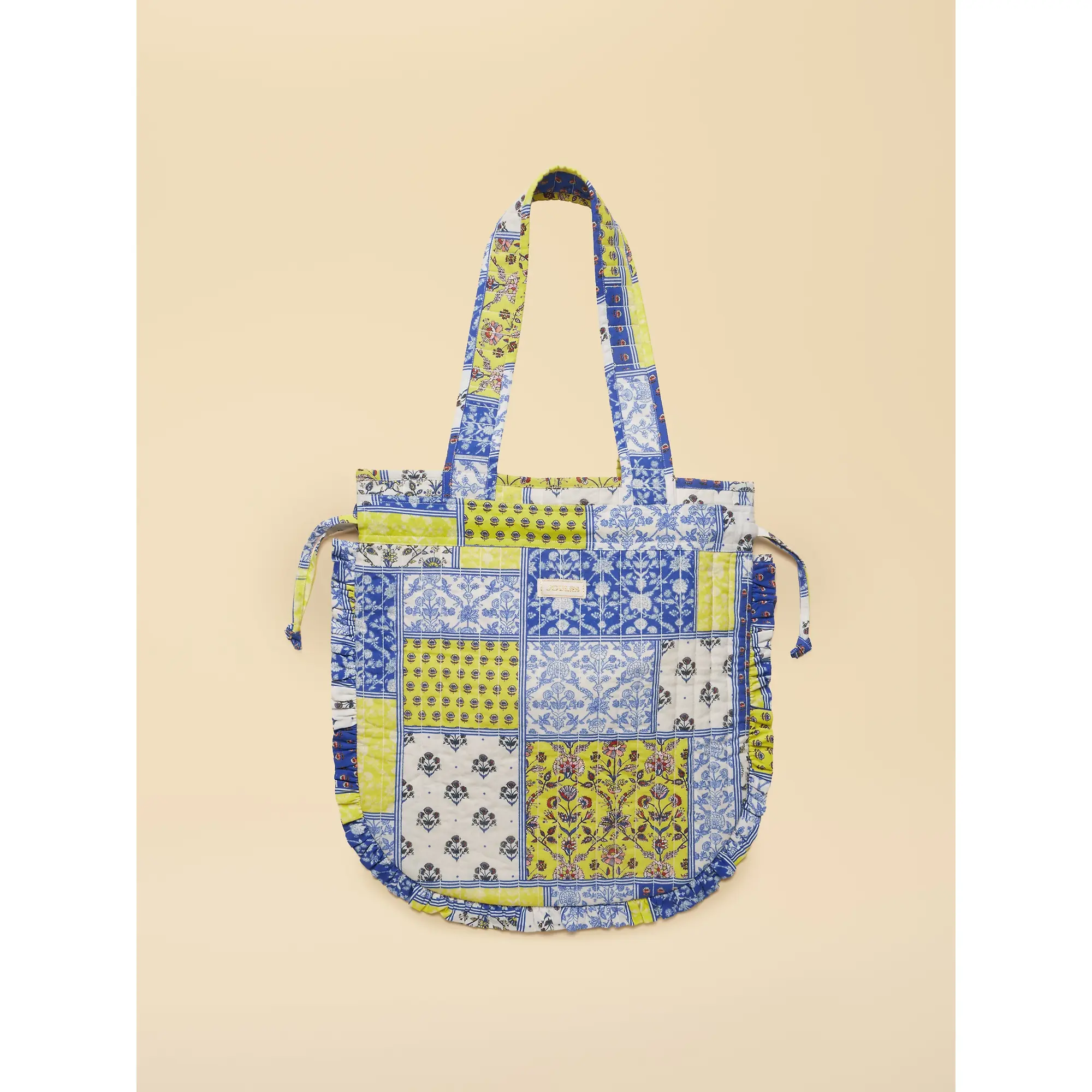 Product image 9 of 9 of Joules Women's Nella Quilted Tote Bag - Yellow Blue Hotch Potch