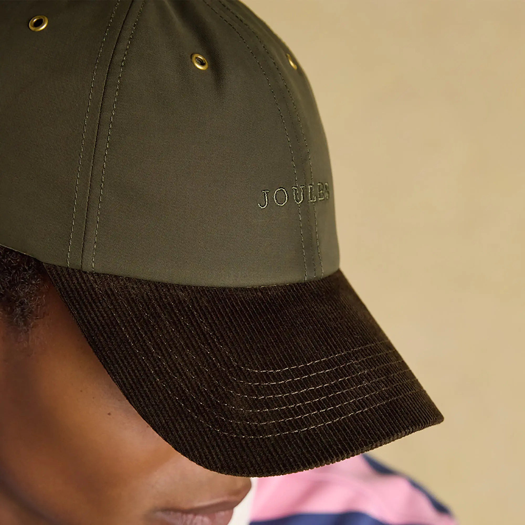 Product image 3 of 7 of Joules Men's Daley Wax Baseball Cap - Khaki Green
