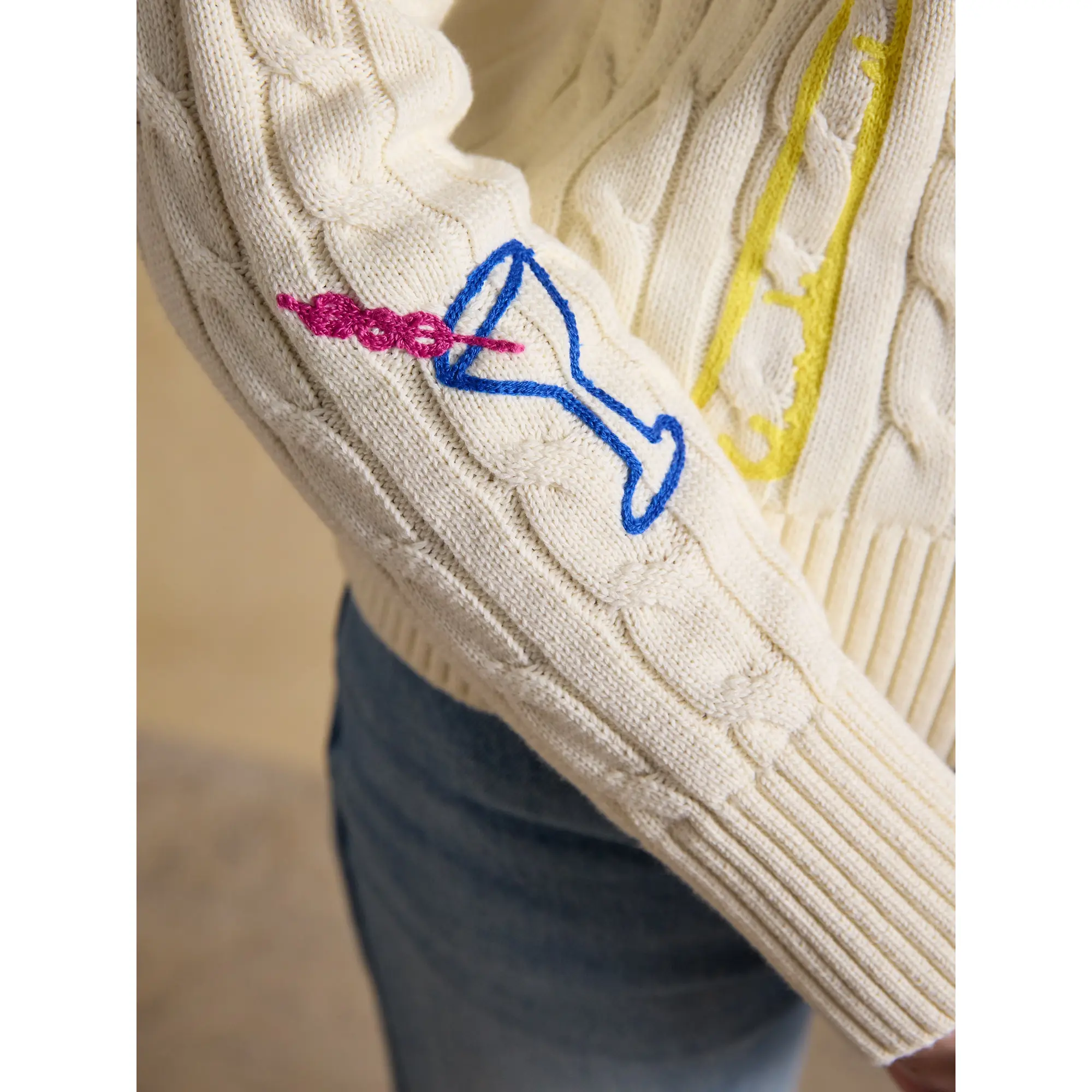 Product image 4 of 8 of Joules Women's Palm Tree Jumper - Cream
