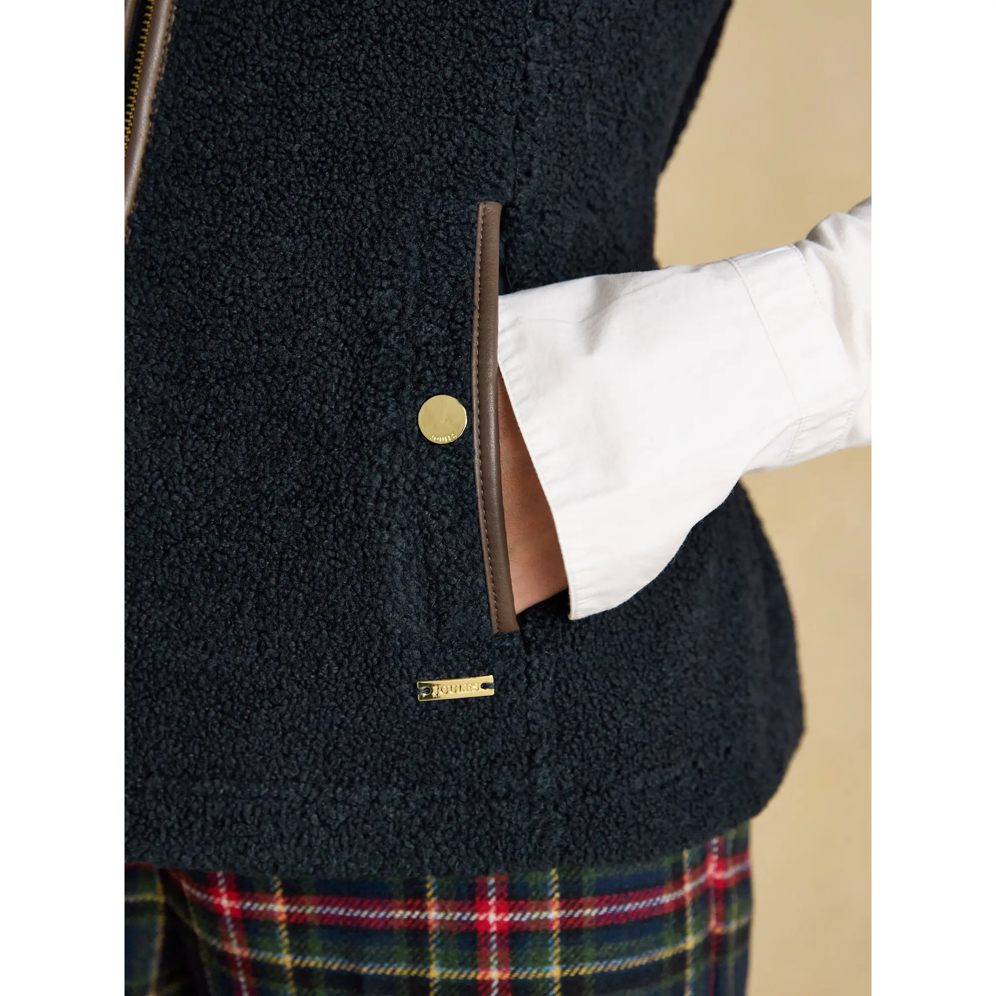 Product image 7 of 11 of Joules Women's Borg Heritage Fleece Gilet - Navy