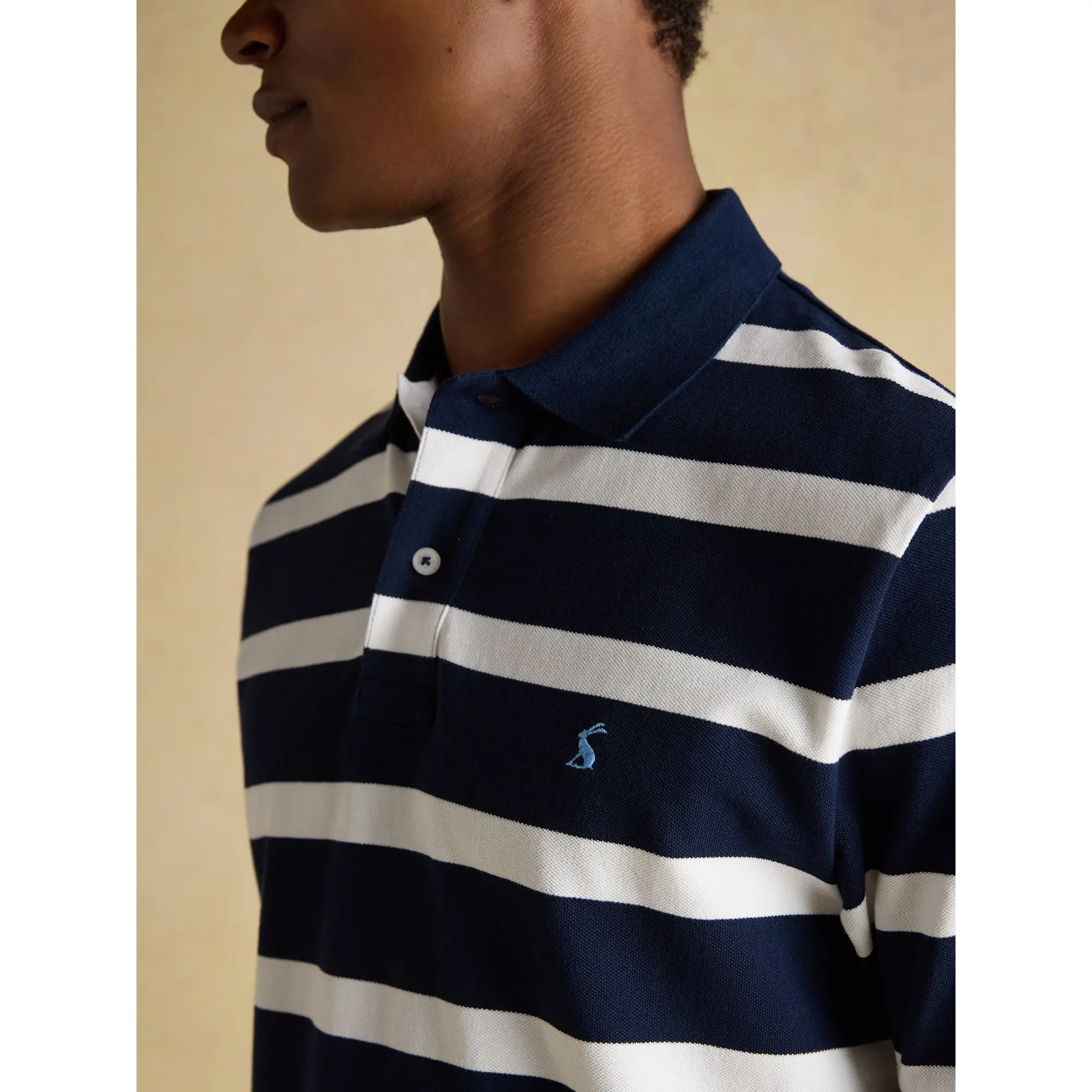 Product image 5 of 9 of Joules Men's Woody Cotton Pique Polo Shirt - Navy & White Stripe