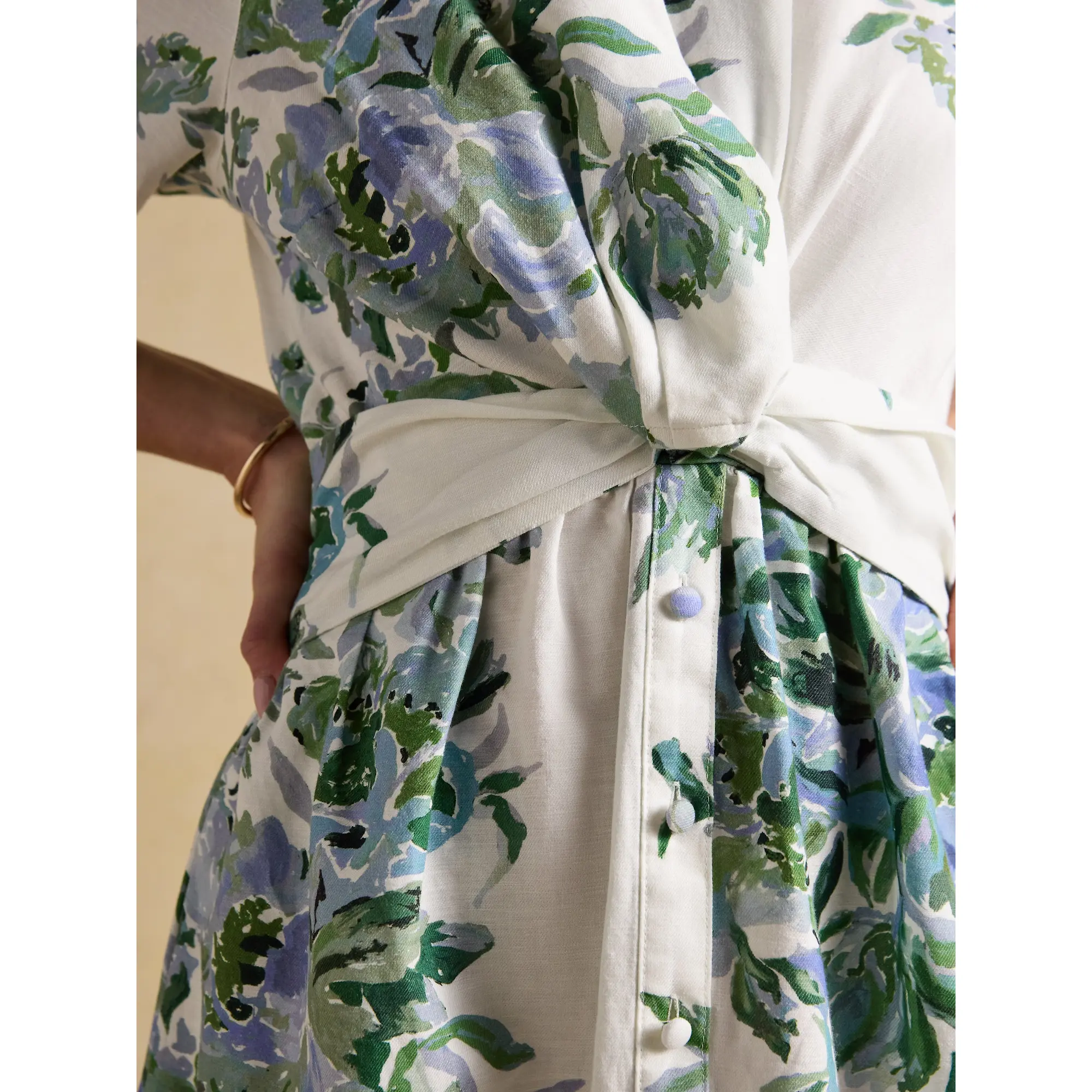 Product image 7 of 8 of Joules Women's Marina Knot Dress - White Blue