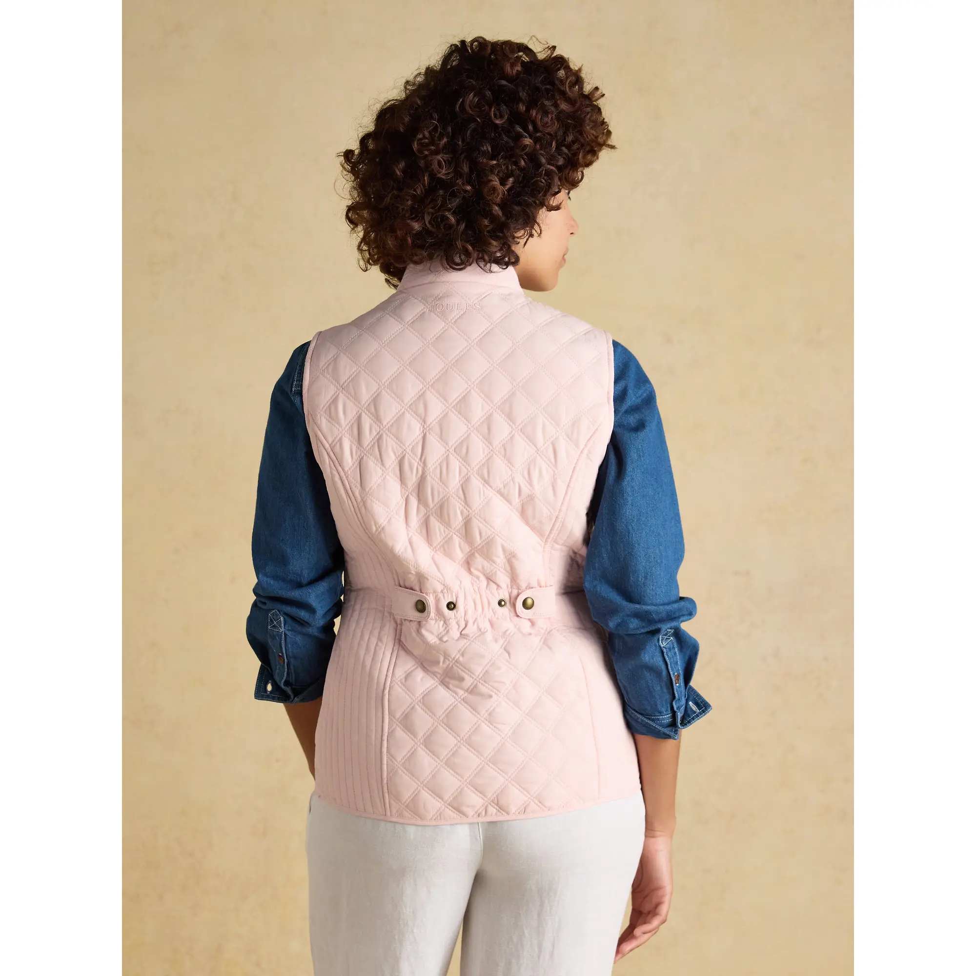 Product image 3 of 10 of Joules Women's Minx Showerproof Diamond Quilted Gilet - Light Pink