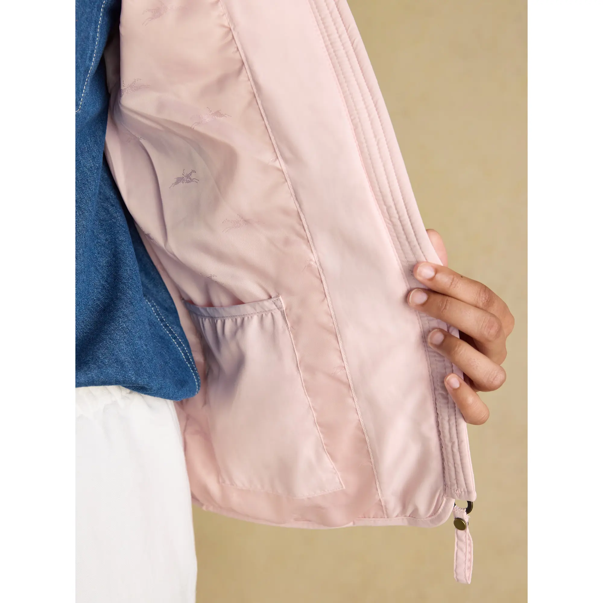 Product image 7 of 10 of Joules Women's Minx Showerproof Diamond Quilted Gilet - Light Pink