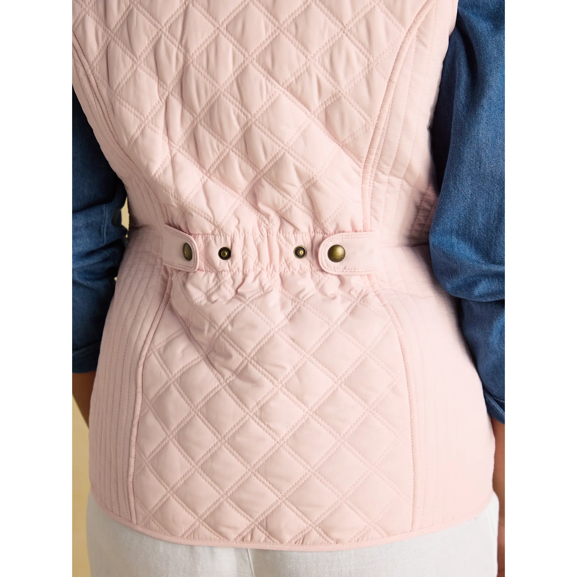 Product image 10 of 10 of Joules Women's Minx Showerproof Diamond Quilted Gilet - Light Pink