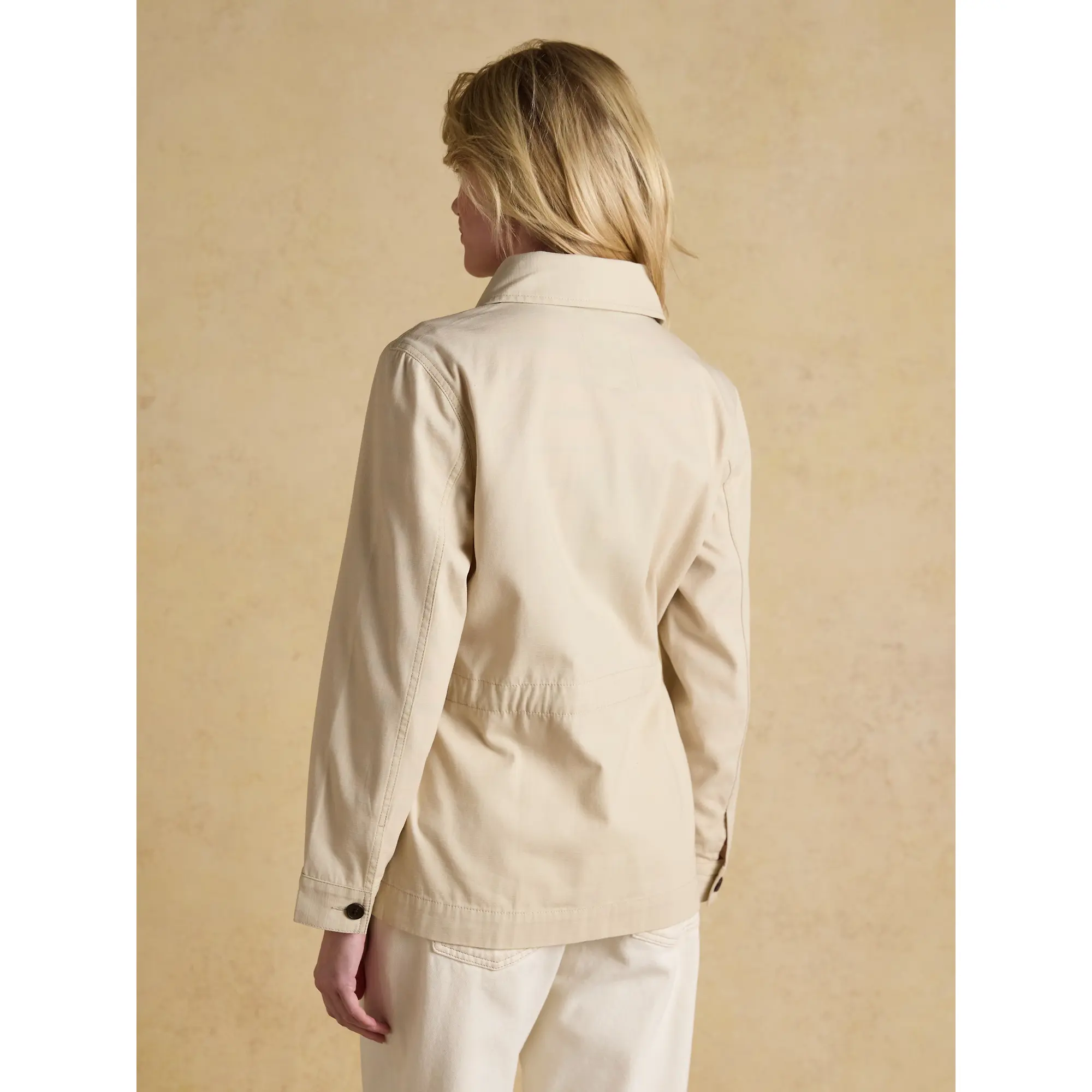 Product image 3 of 11 of Joules Women's Twyford Lightweight Utility Jacket with Adjustable Waist - Stone