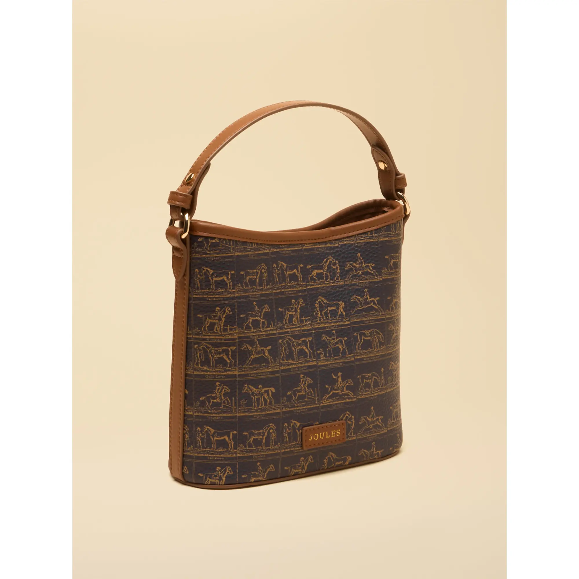 Product image 2 of 7 of Joules Women's Bucket Bag - Navy & Brown Horse Print