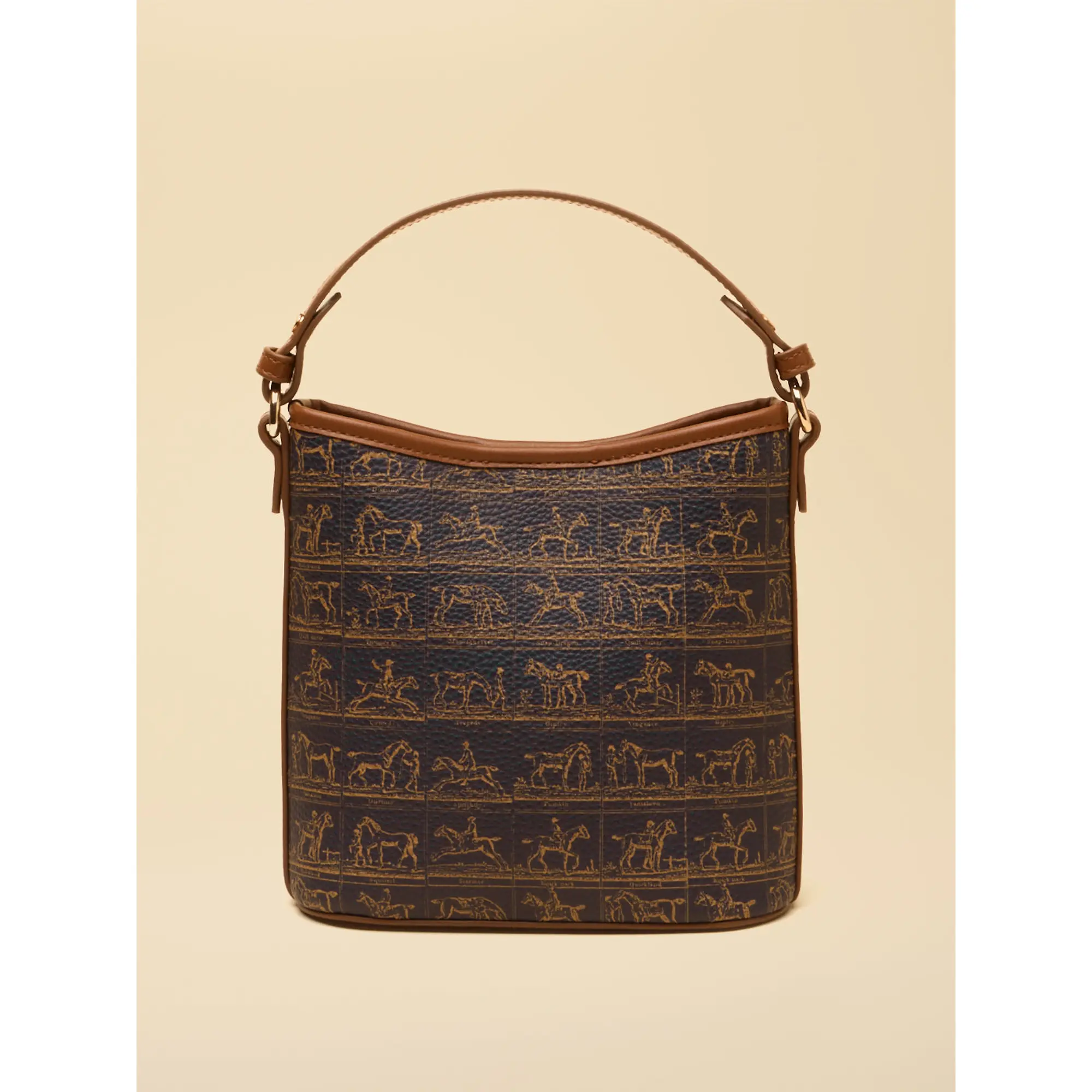 Product image 3 of 7 of Joules Women's Bucket Bag - Navy & Brown Horse Print