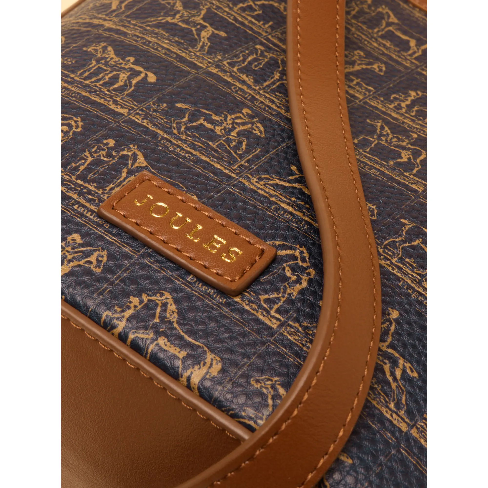 Product image 4 of 7 of Joules Women's Bucket Bag - Navy & Brown Horse Print
