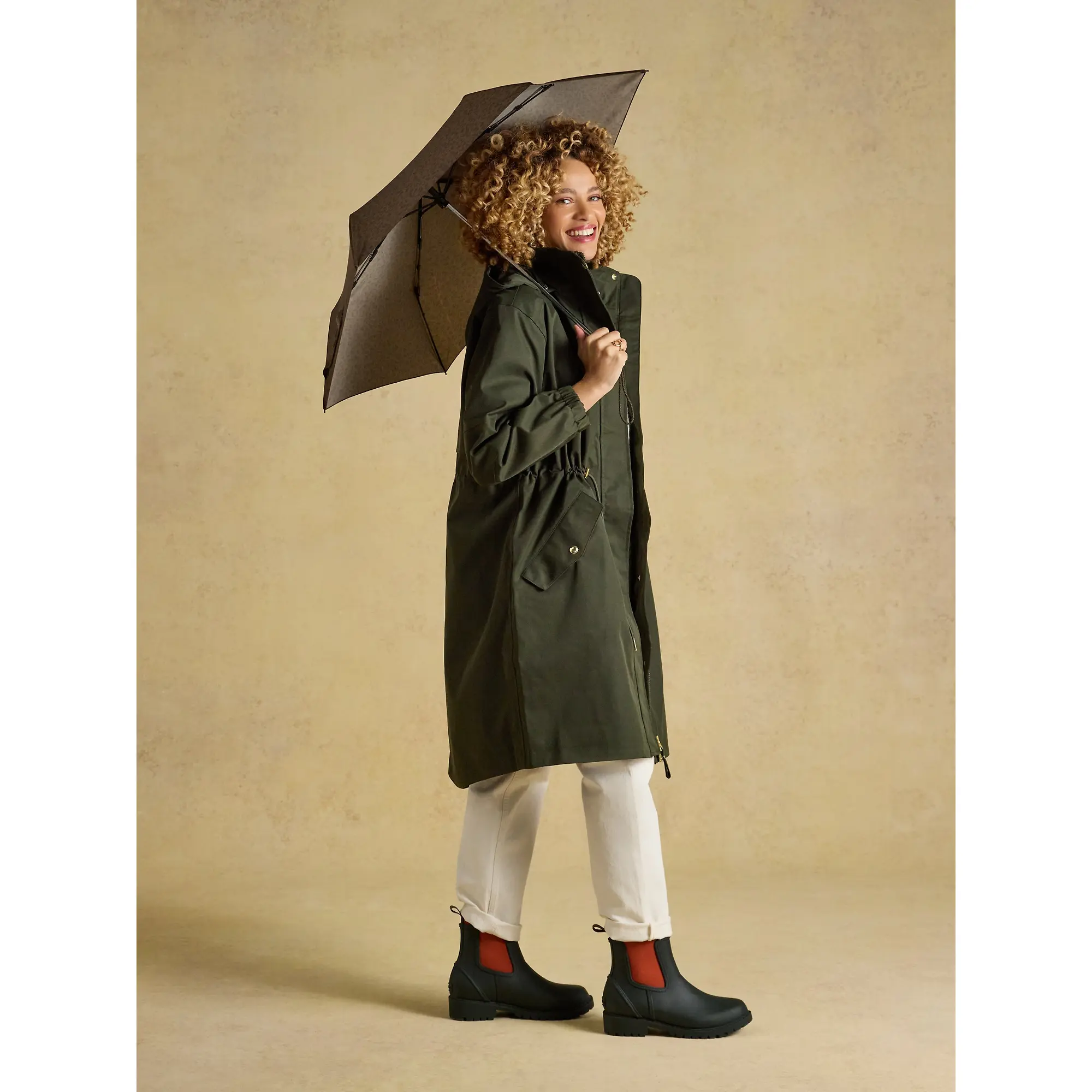 Product image 3 of 8 of Joules Women's Rayne Umbrella - Brown Leopard