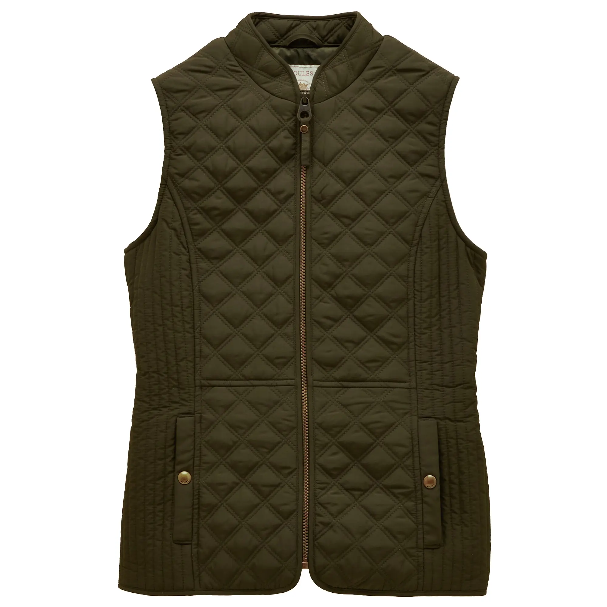 Product image 1 of 11 of Joules Women's Minx Showerproof Diamond Quilted Gilet - Rosemary Green