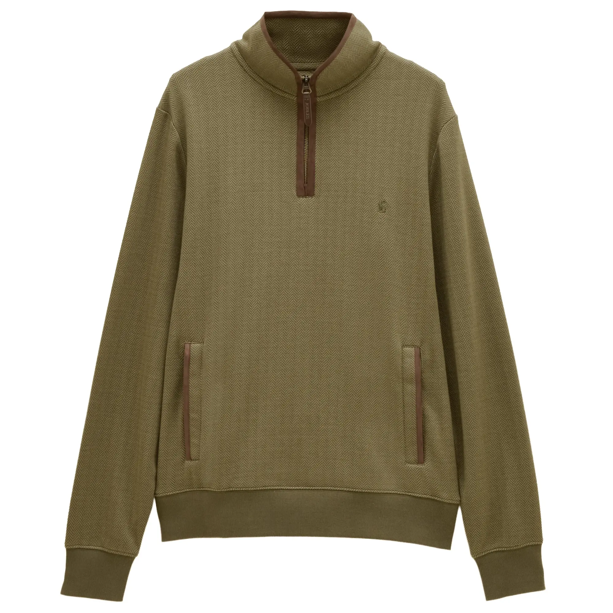 Product image 1 of 7 of Joules Men's Herringbone Quarter Zip Sweatshirt - Green