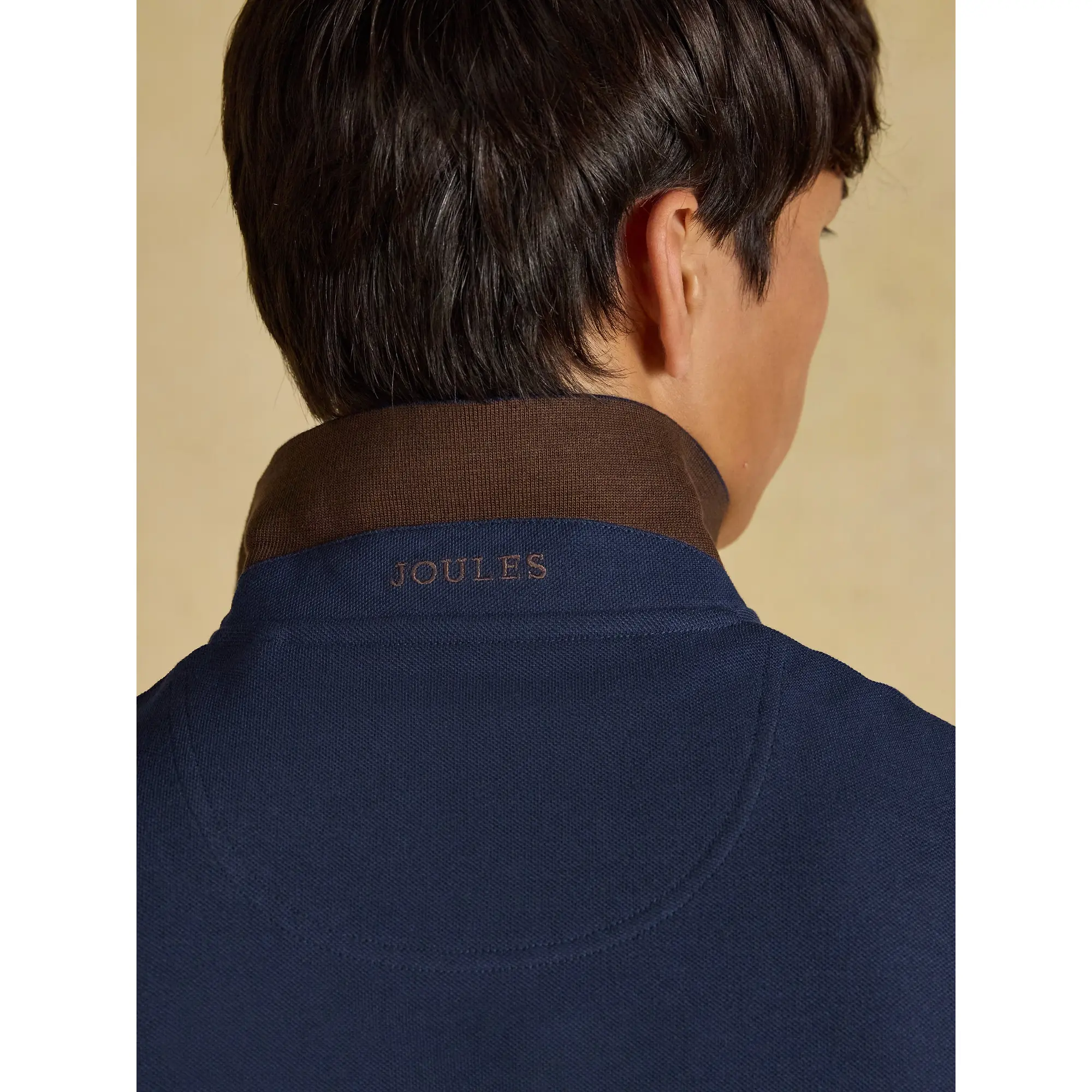 Product image 8 of 8 of Joules Men's Woody Long Sleeve Cotton Pique Polo Shirt - Navy