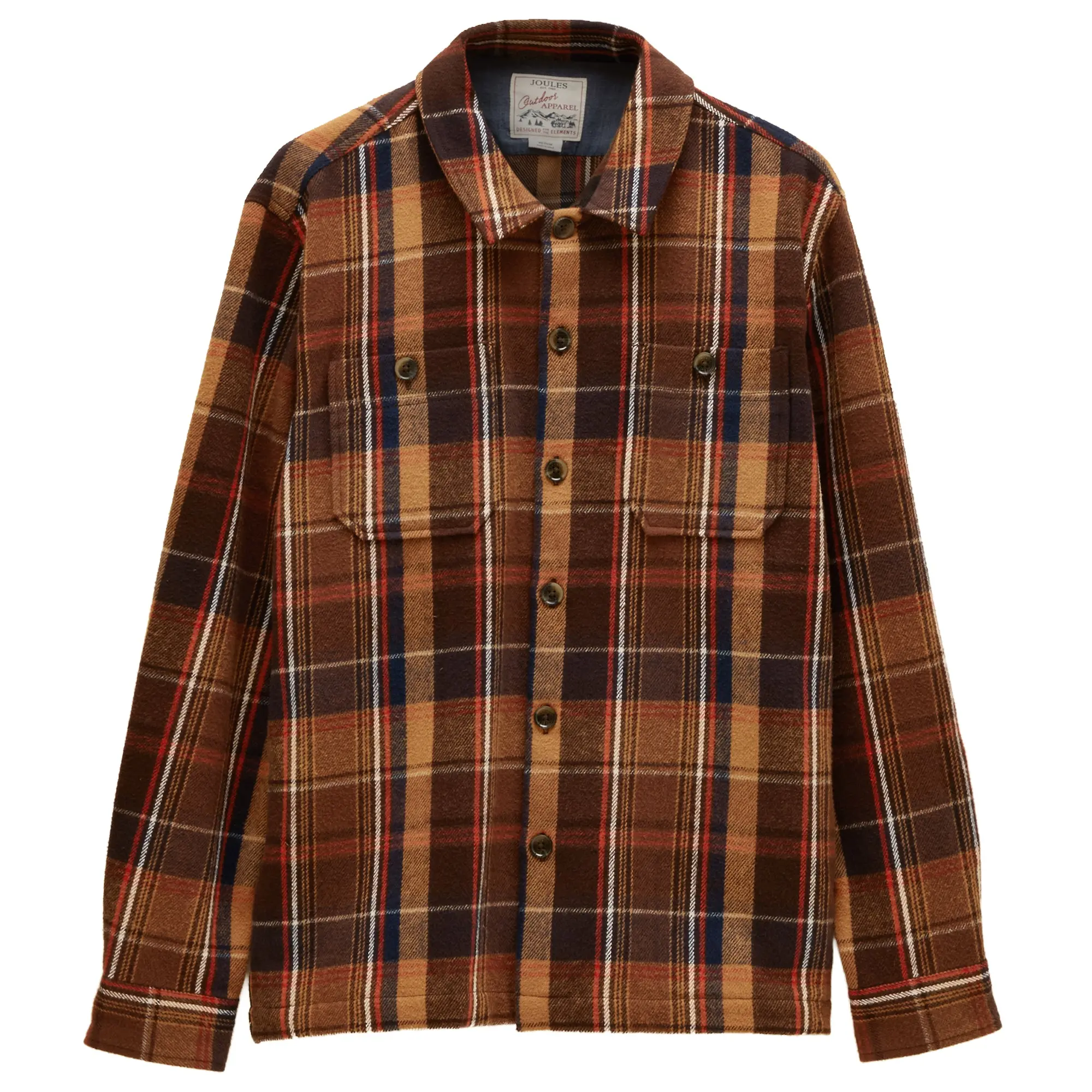 Product image 1 of 10 of Joules Men's Flannel Overshirt - Brown Check