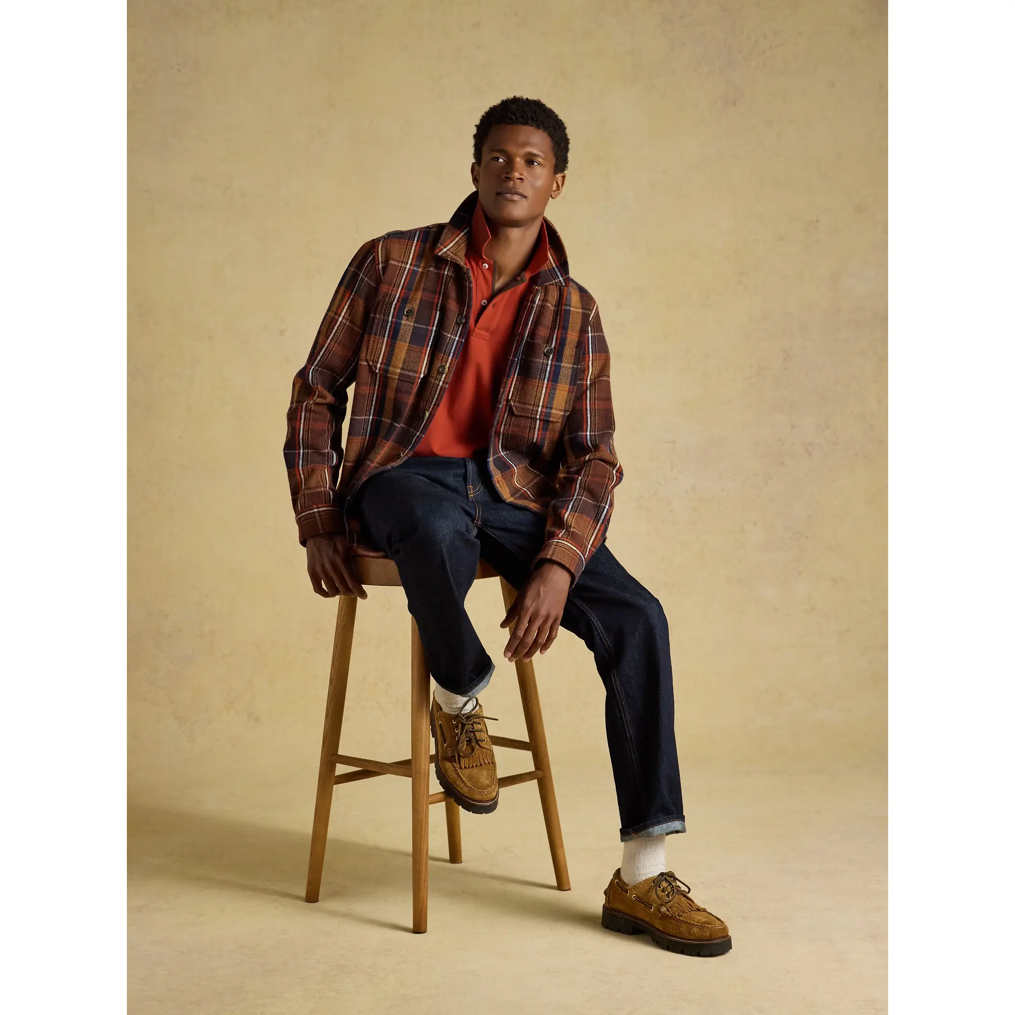 Product image 4 of 10 of Joules Men's Flannel Overshirt - Brown Check