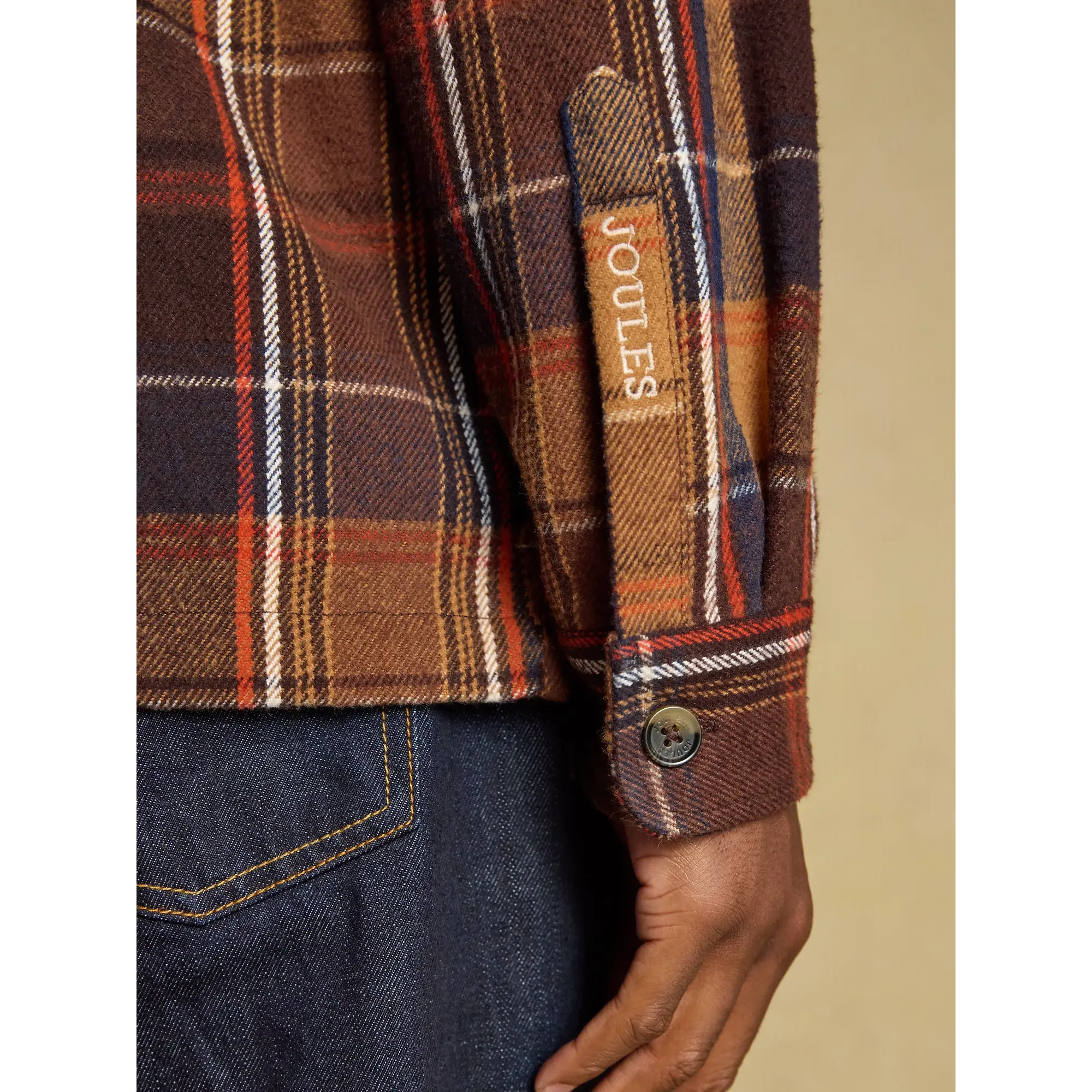 Product image 6 of 10 of Joules Men's Flannel Overshirt - Brown Check