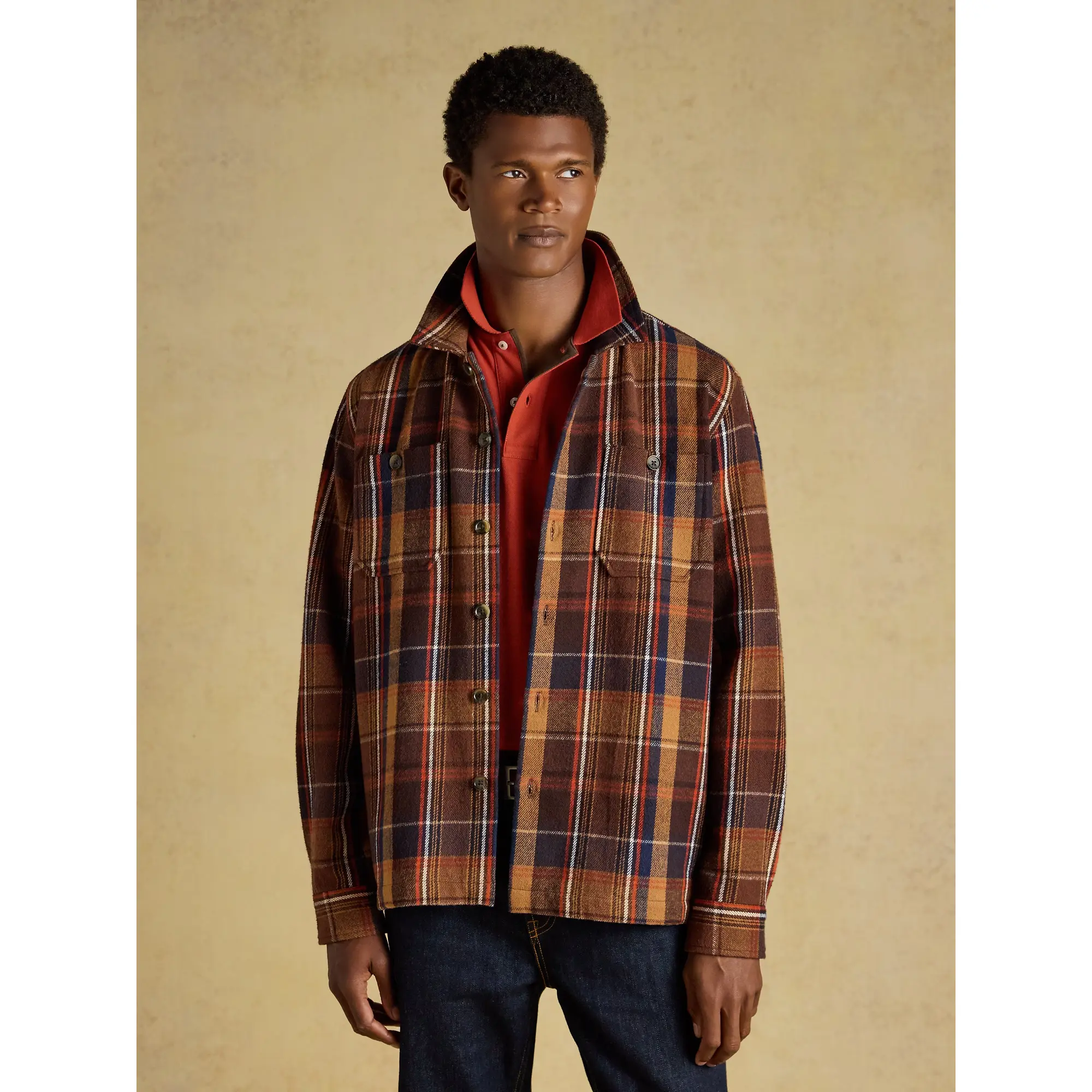 Product image 7 of 10 of Joules Men's Flannel Overshirt - Brown Check