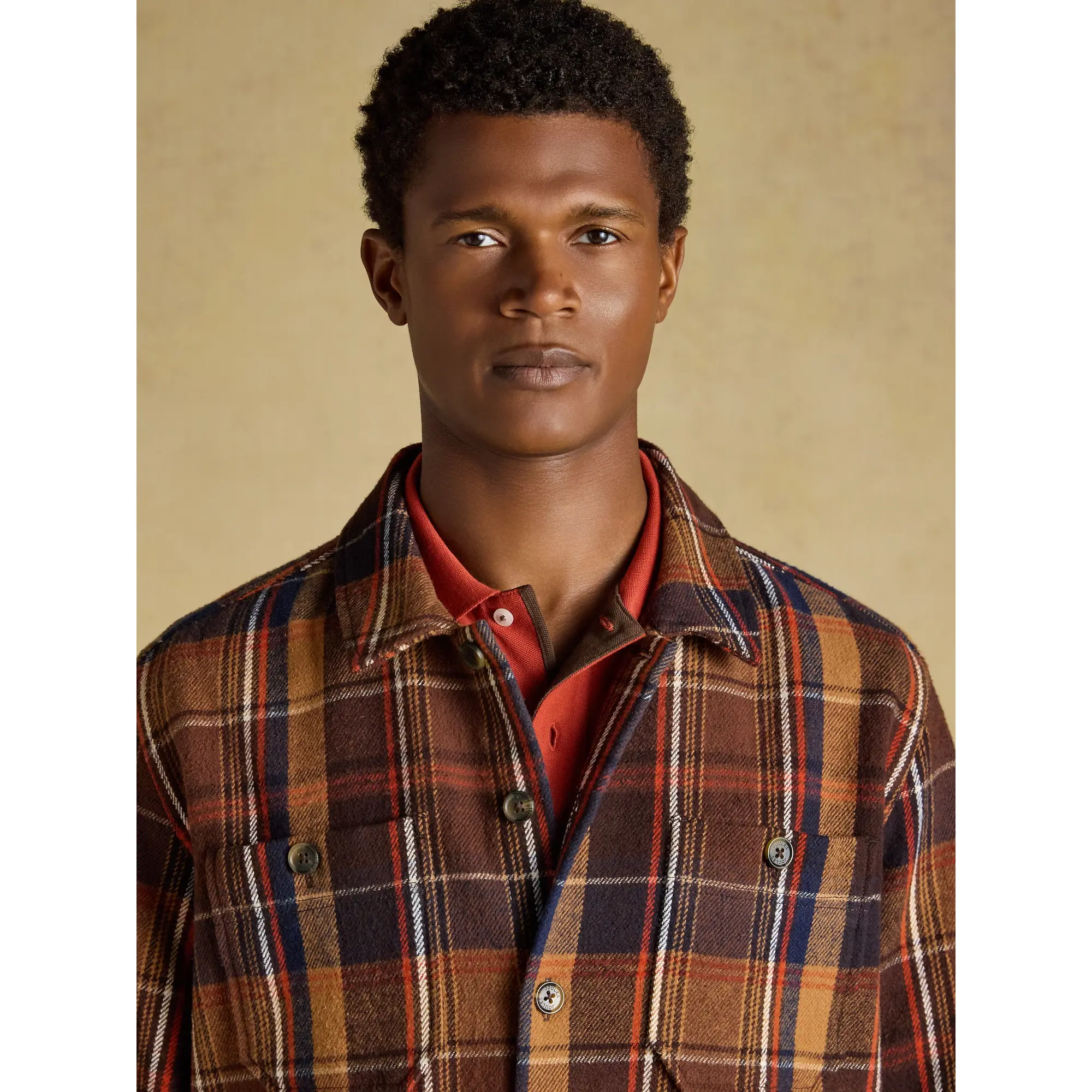 Product image 8 of 10 of Joules Men's Flannel Overshirt - Brown Check