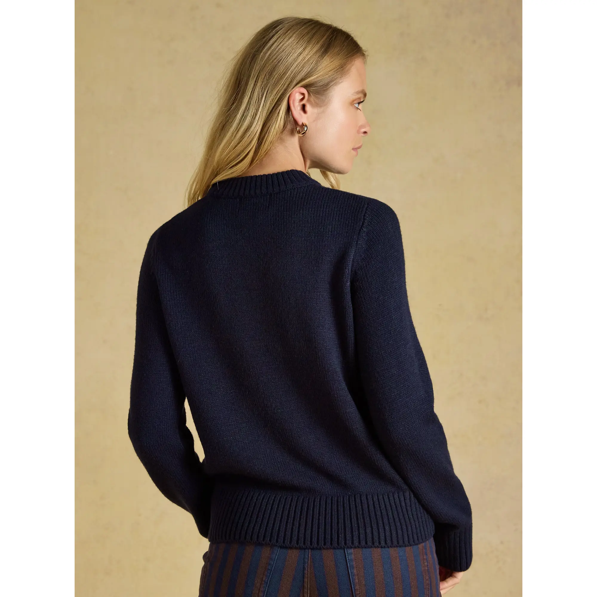 Product image 3 of 7 of Joules Women's Noelle Crew Neck Knitted Christmas Jumper - Dog Navy