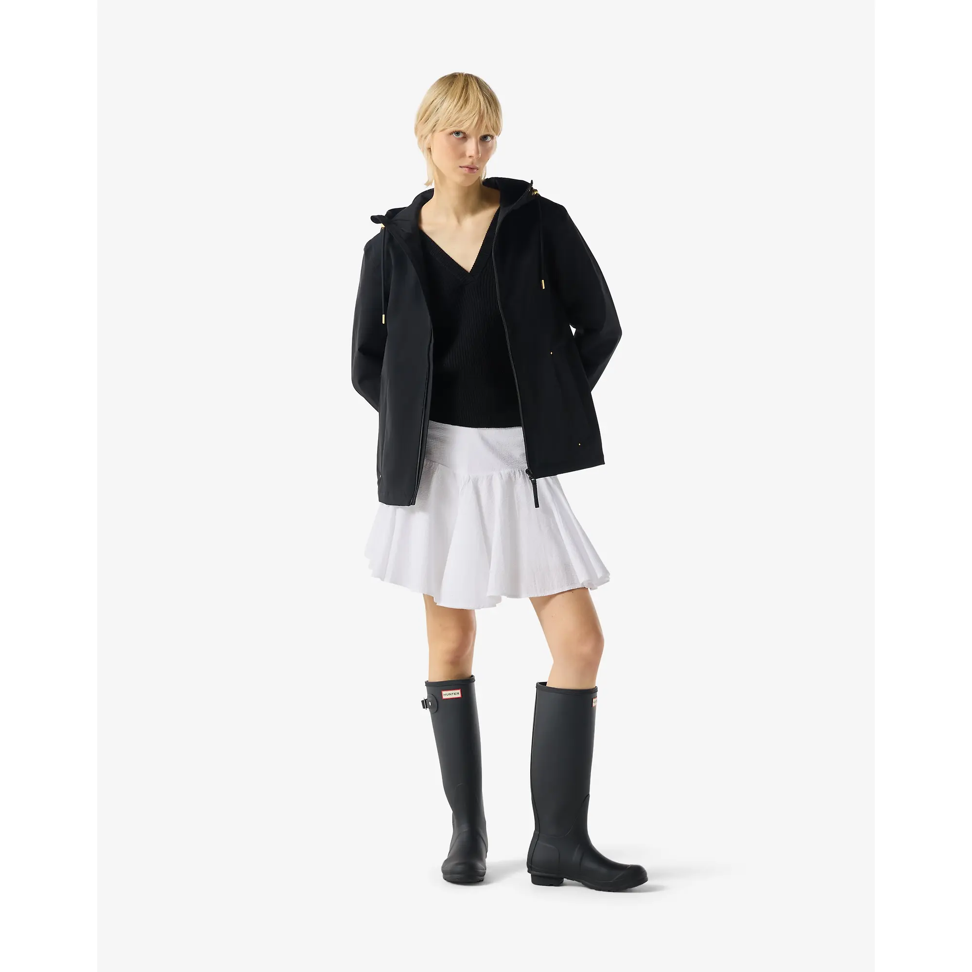 Product image 2 of 9 of Hunter Women's Originals Lightweight Waterproof Jacket - Black