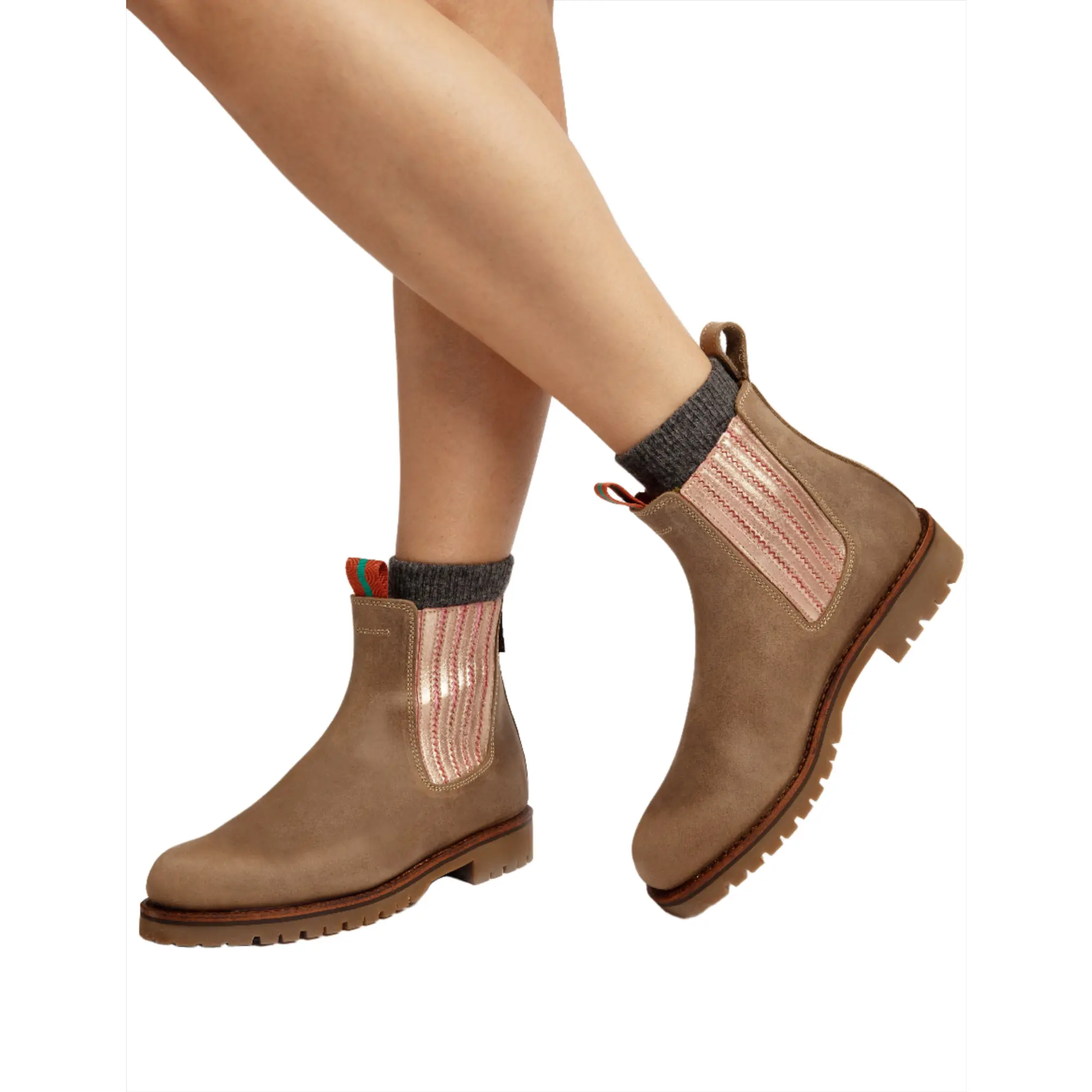 Product image 4 of 4 of Penelope Chilvers Women's Oscar Leather Boot - Khaki/Tea Rose