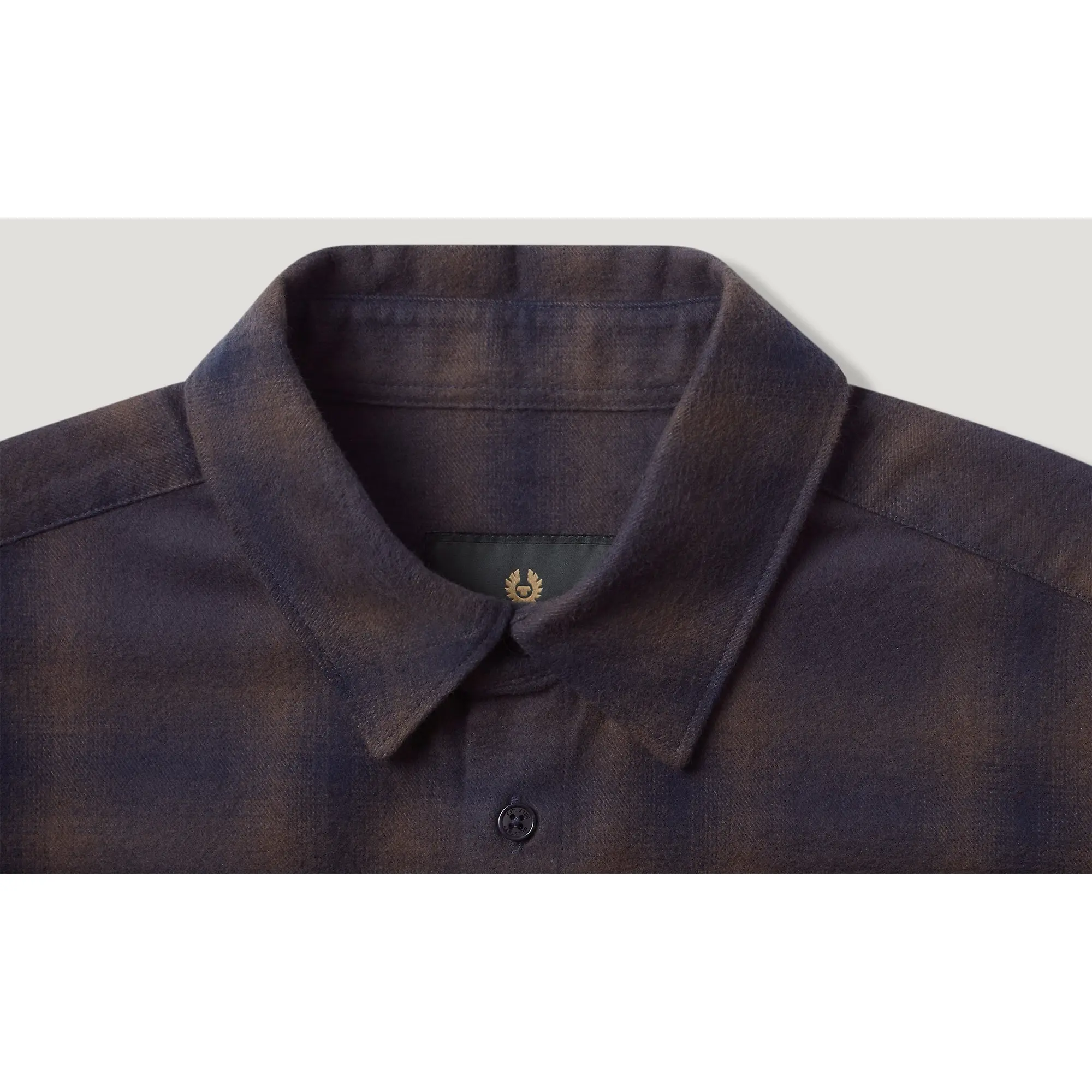 Product image 2 of 3 of Belstaff Men's Cotton Check Outpost Flannel Shirt - Major Brown / Dark Ink / Charcoal