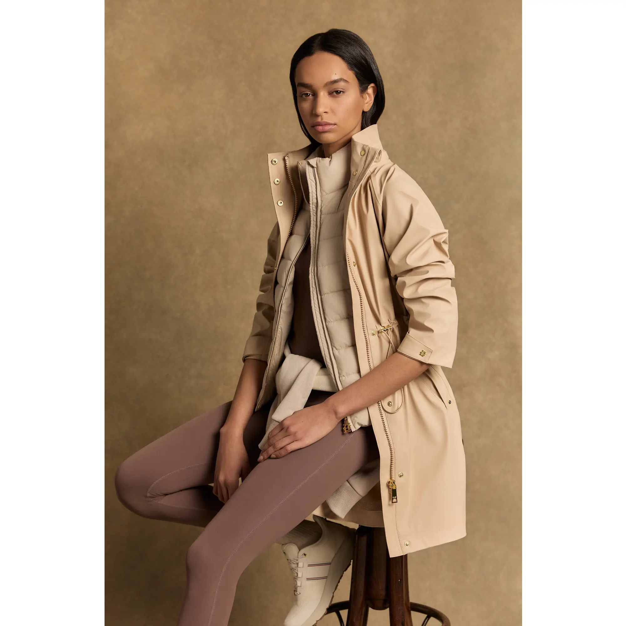 Product image 2 of 9 of Holland Cooper Women's Chartwell Rain Parka - Sand