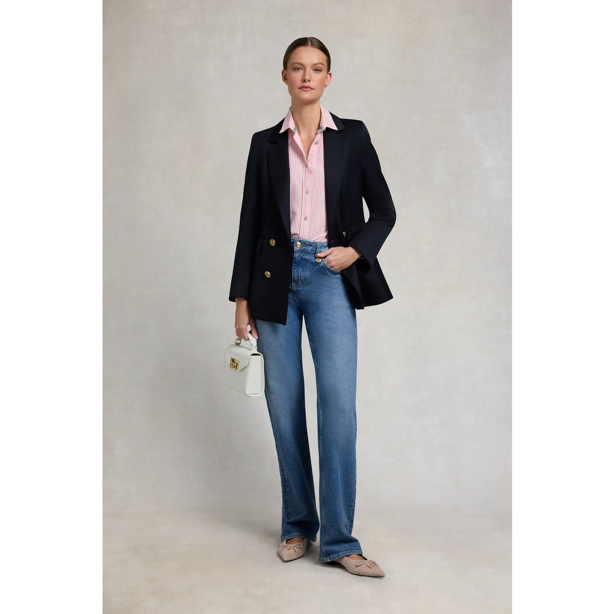 Product image 3 of 16 of Holland Cooper Women's Oxford Shirt - City Pink Stripe