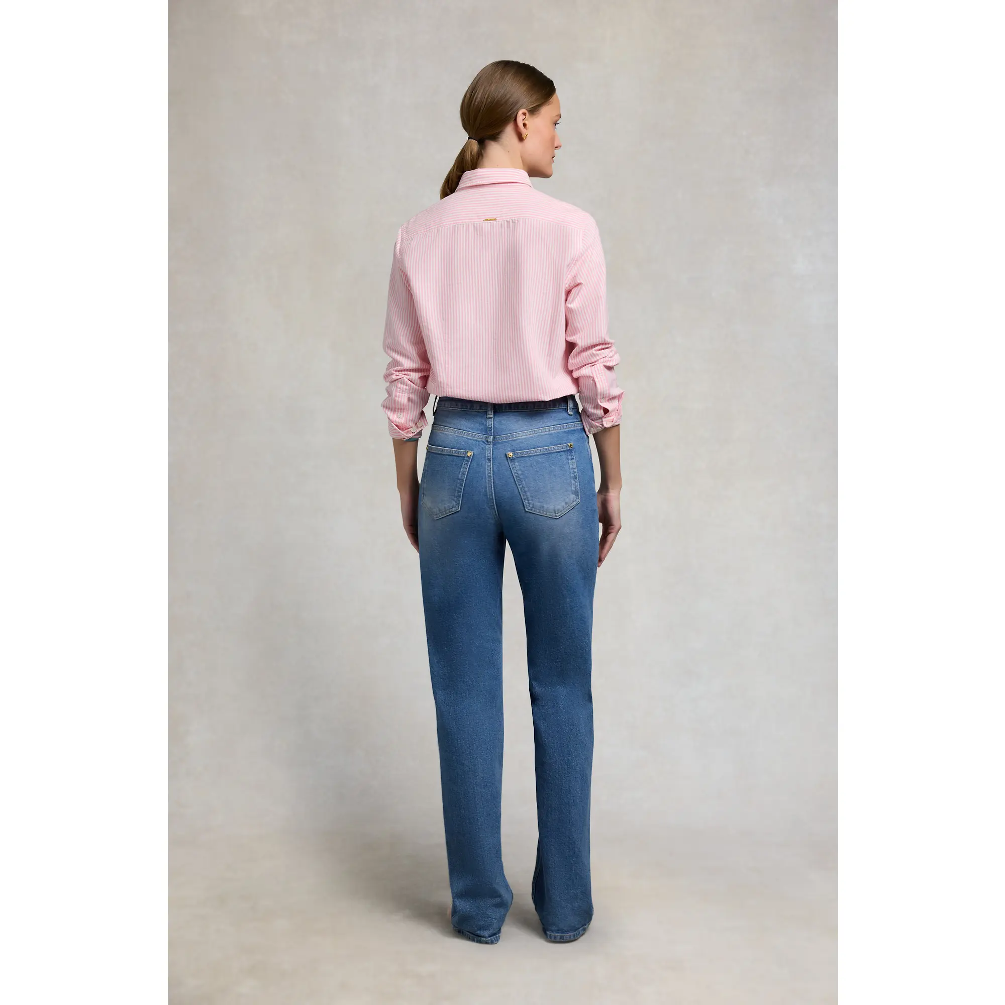 Product image 4 of 16 of Holland Cooper Women's Oxford Shirt - City Pink Stripe