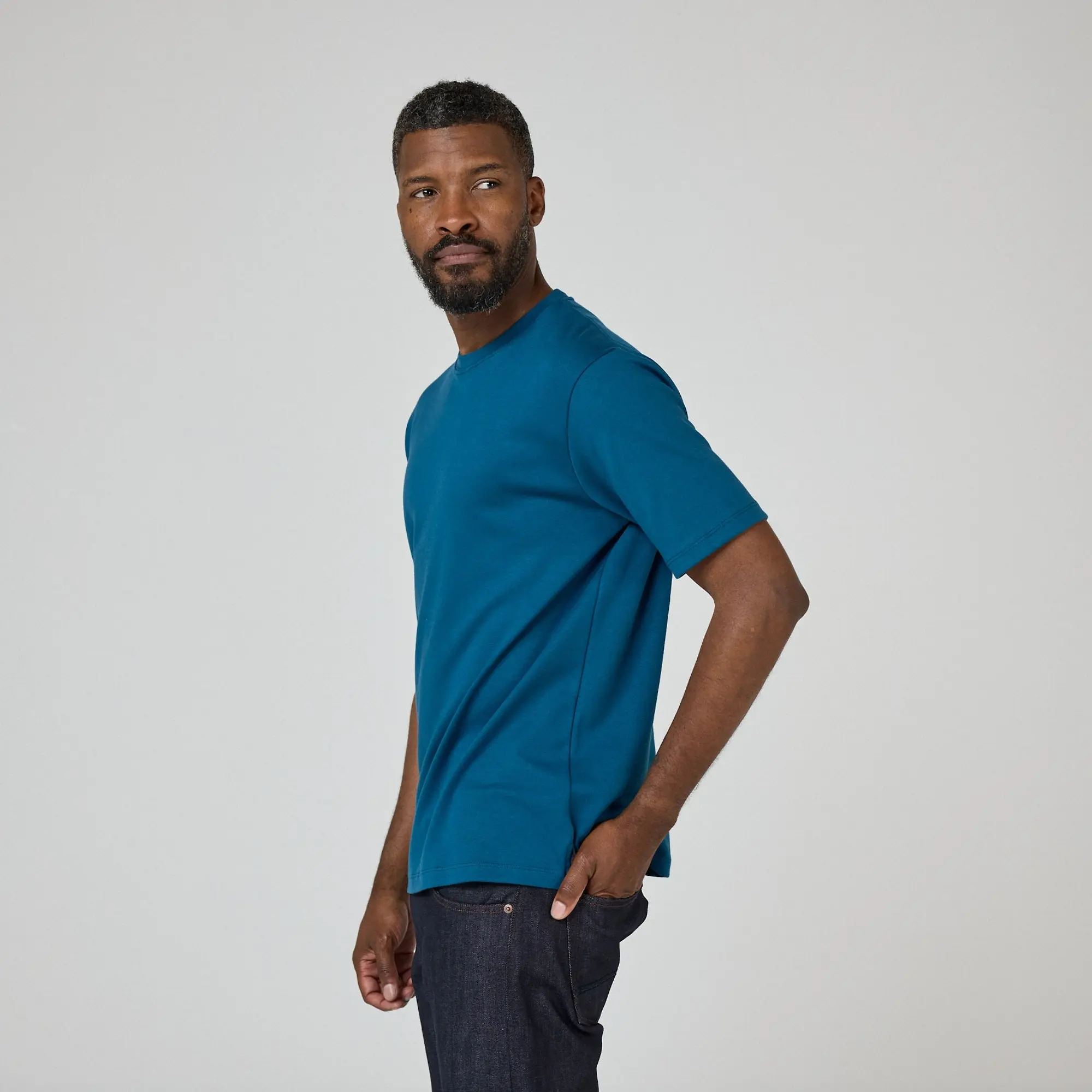 Product image 3 of 8 of Oliver Sweeney Men's Palmela Jersey Cotton T-Shirt - Petrol