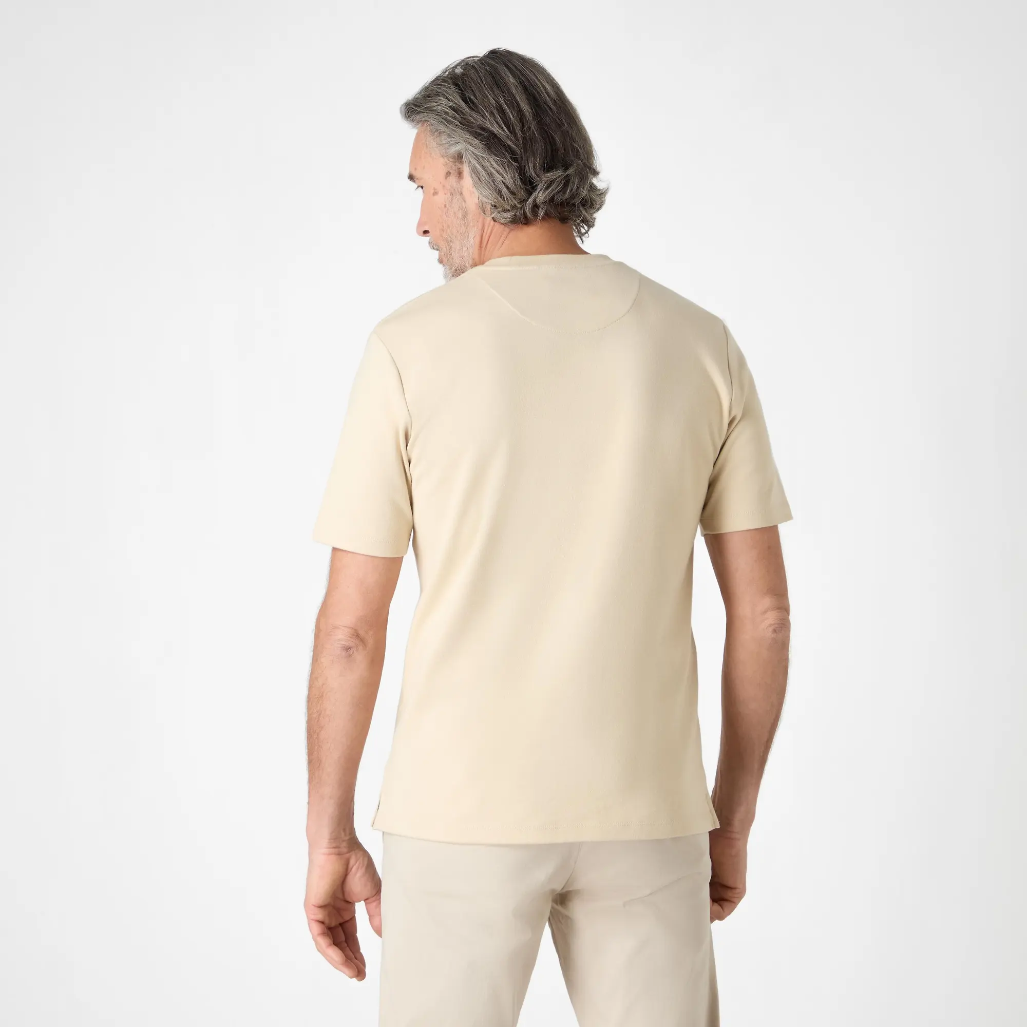 Product image 6 of 7 of Oliver Sweeney Men's Palmela Jersey Cotton T-Shirt - Stone
