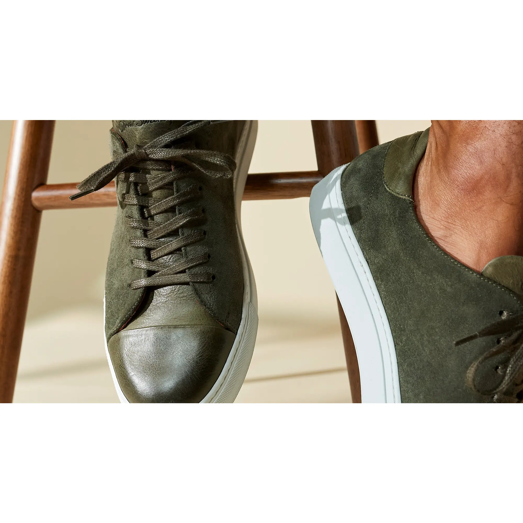Product image 6 of 10 of Oliver Sweeney Men's Ossos Contrast Trainers - Khaki