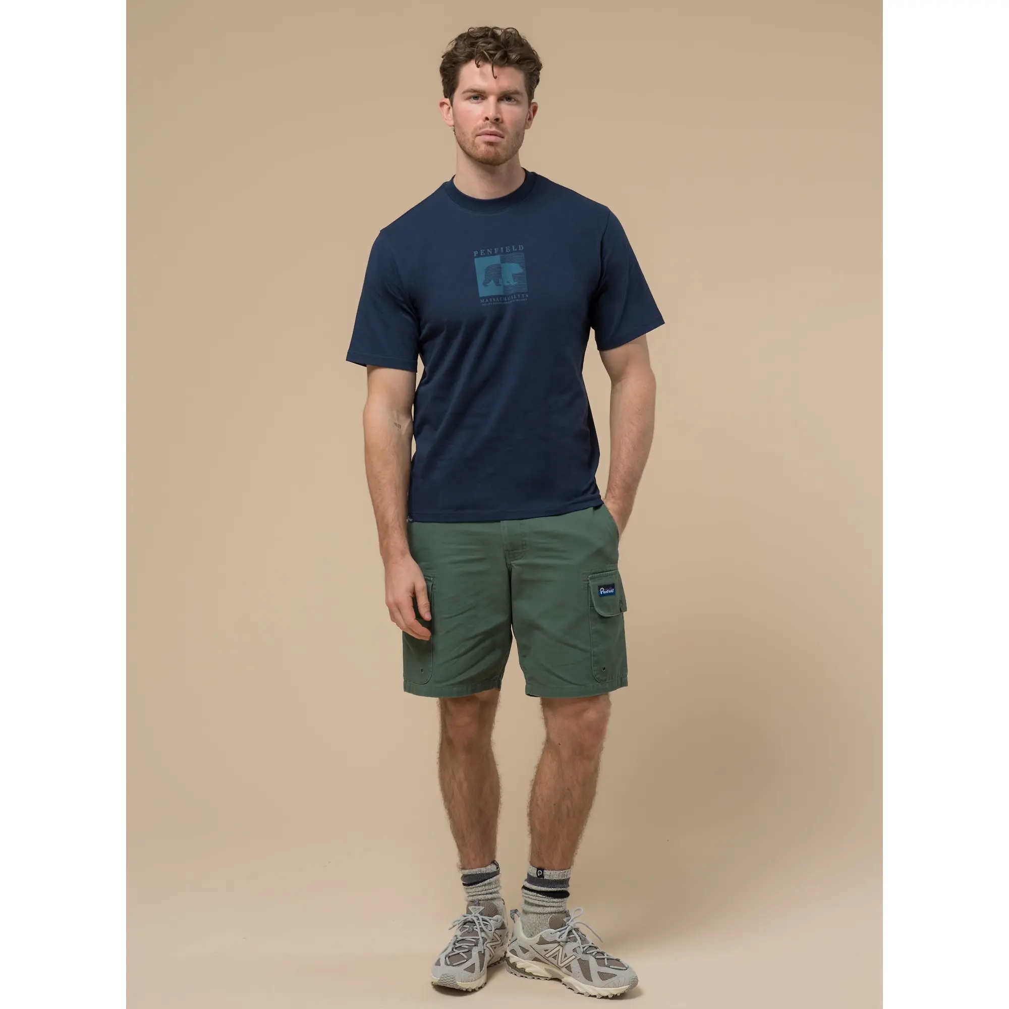 Product image 4 of 10 of Penfield Men's Contrast Stripe Bear T-Shirt - Navy