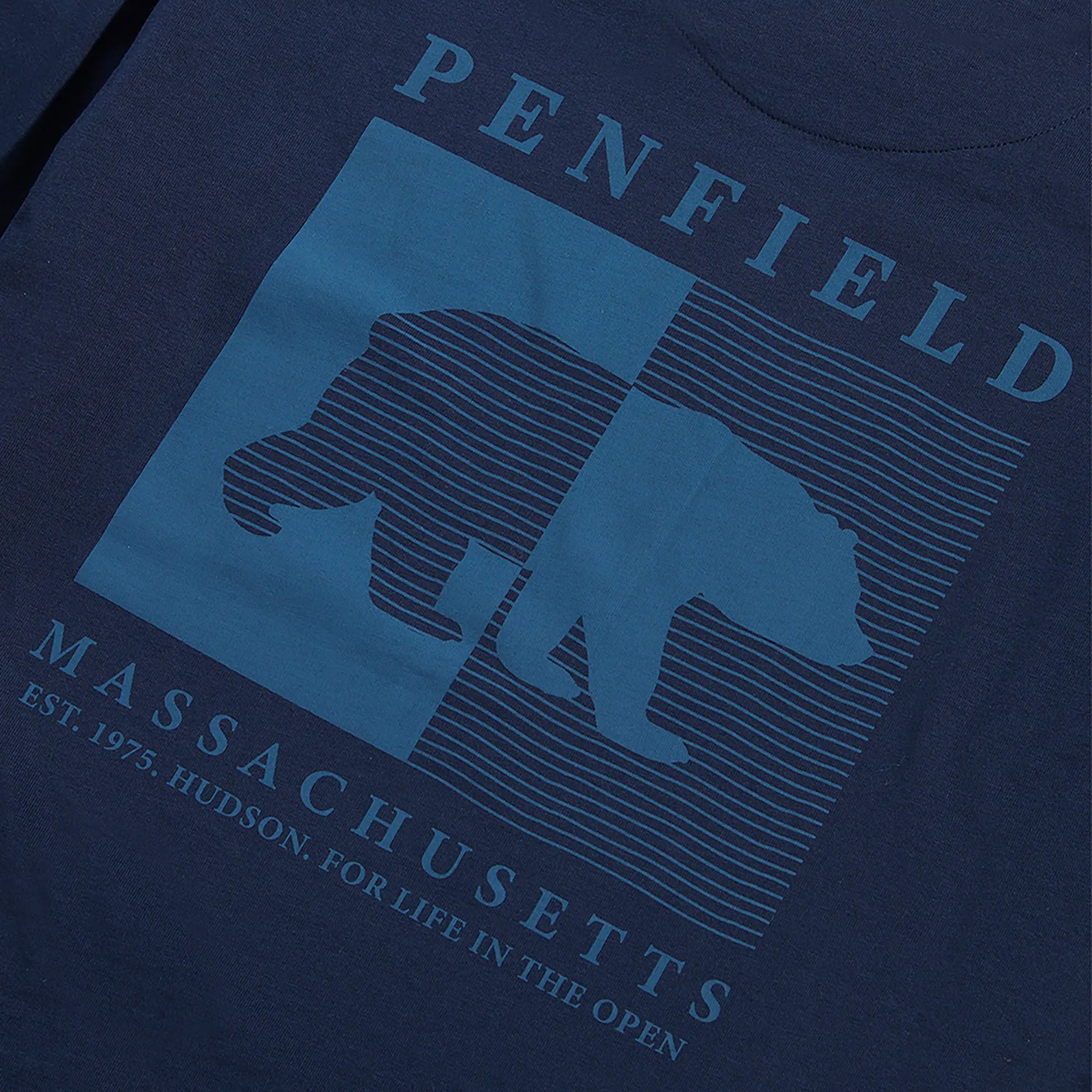 Product image 9 of 10 of Penfield Men's Contrast Stripe Bear T-Shirt - Navy