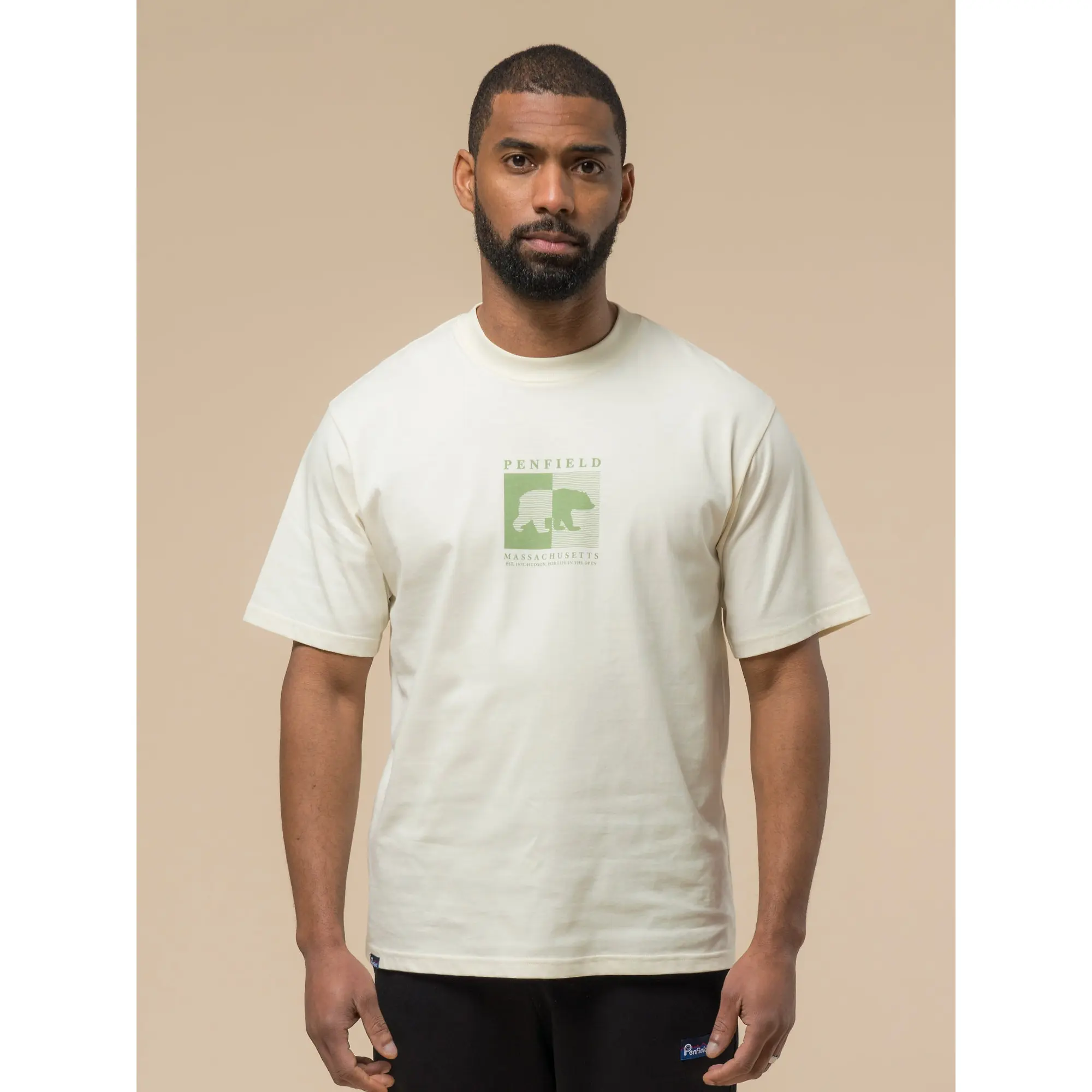 Product image 3 of 11 of Penfield Men's Contrast Stripe Bear T-Shirt - Vanilla