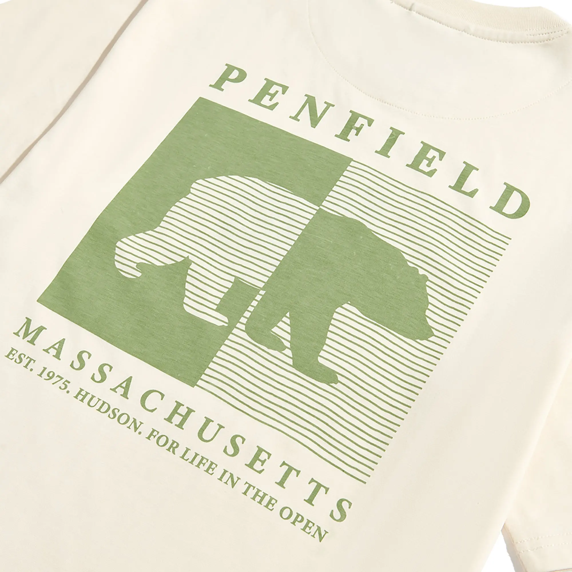 Product image 11 of 11 of Penfield Men's Contrast Stripe Bear T-Shirt - Vanilla