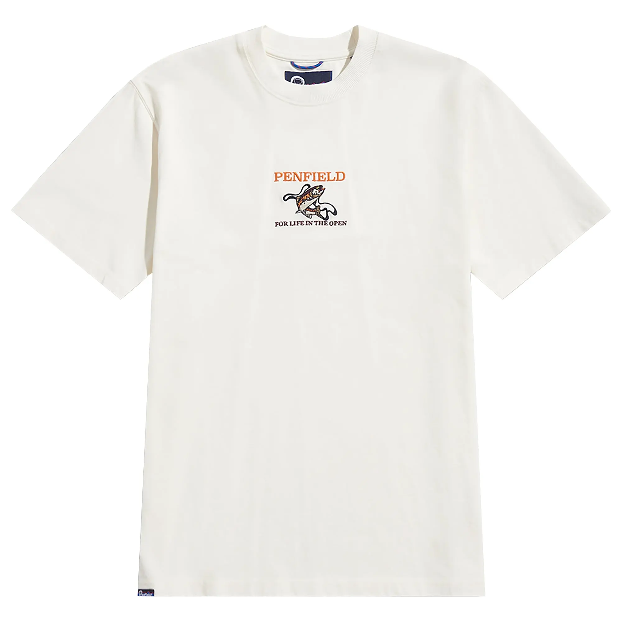 Product image 1 of 3 of Penfield Men's Embroidered Trout S/S T-Shirt - Vanilla Ice