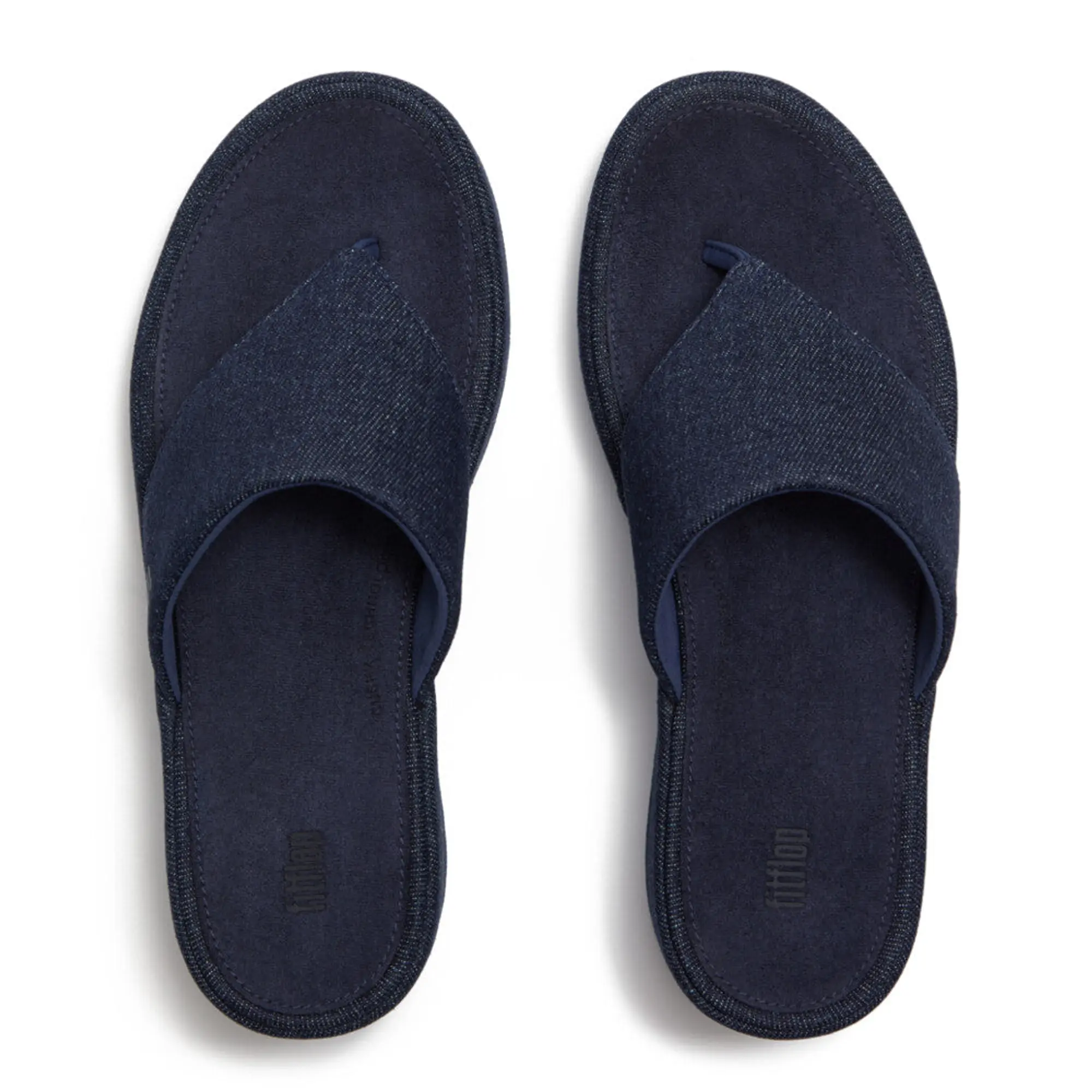 Product image 4 of 8 of FitFlop Women's PLATFFORMS Denim Wedge Toe-Post Sandals - Dark Denim