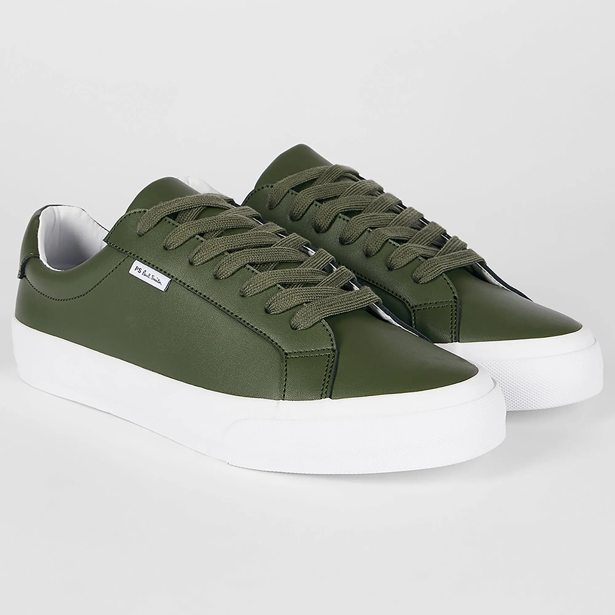Product image 4 of 5 of PS By Paul Smith Men's Coated Leather Amos Trainers - Khaki