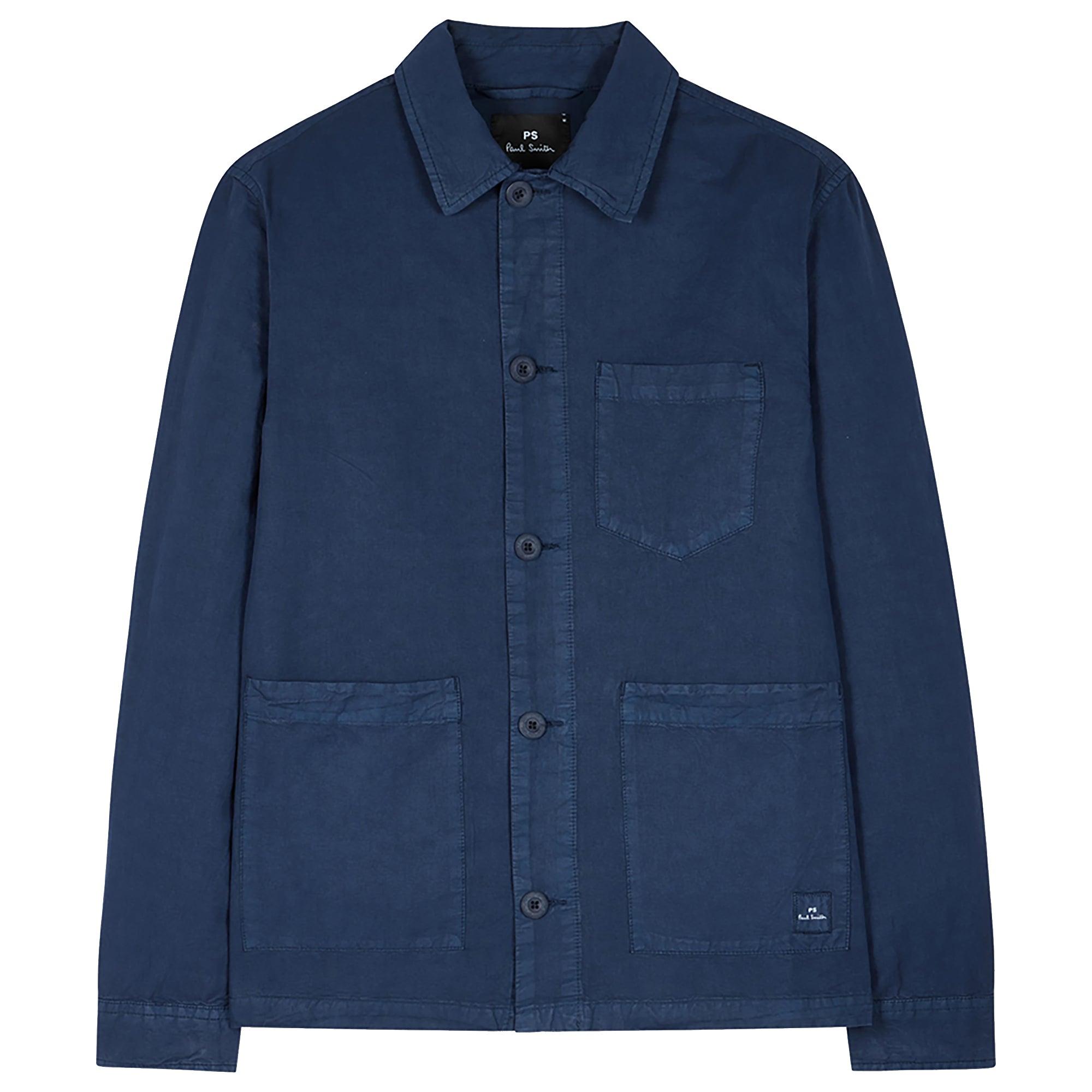 PS By Paul Smith Men's Cotton-Linen Work Jacket - Navy | British