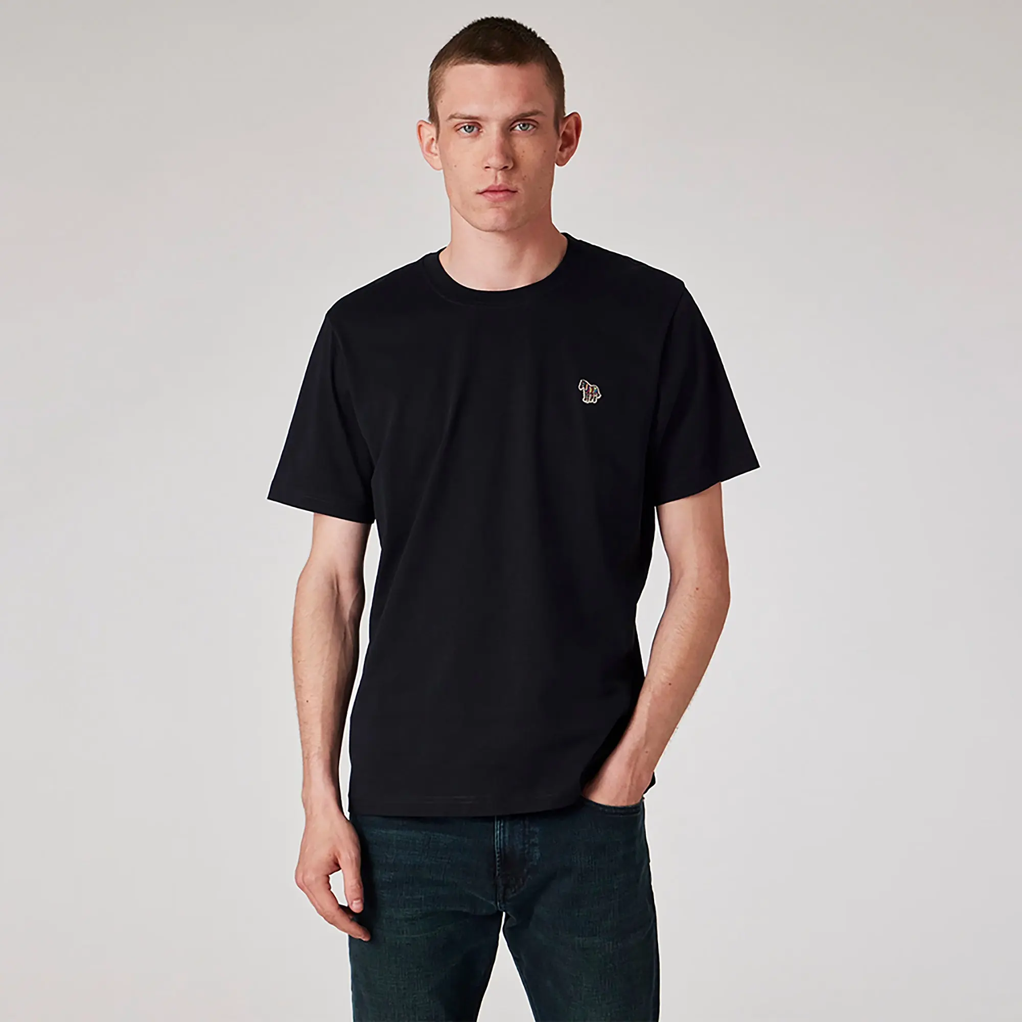 Product image 3 of 6 of PS By Paul Smith Men's Cotton Zebra Logo T-Shirt - Navy