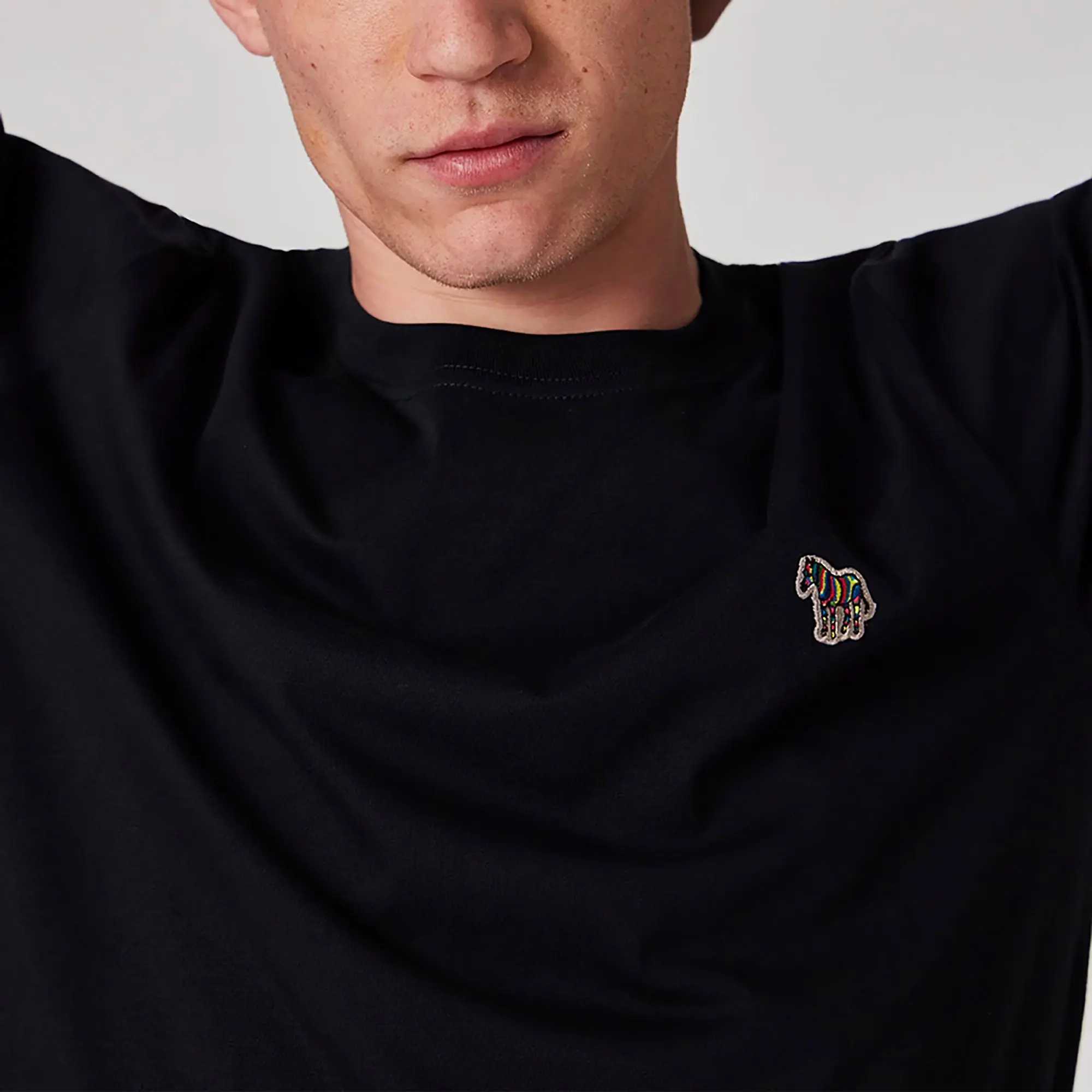 Product image 5 of 6 of PS By Paul Smith Men's Cotton Zebra Logo T-Shirt - Navy