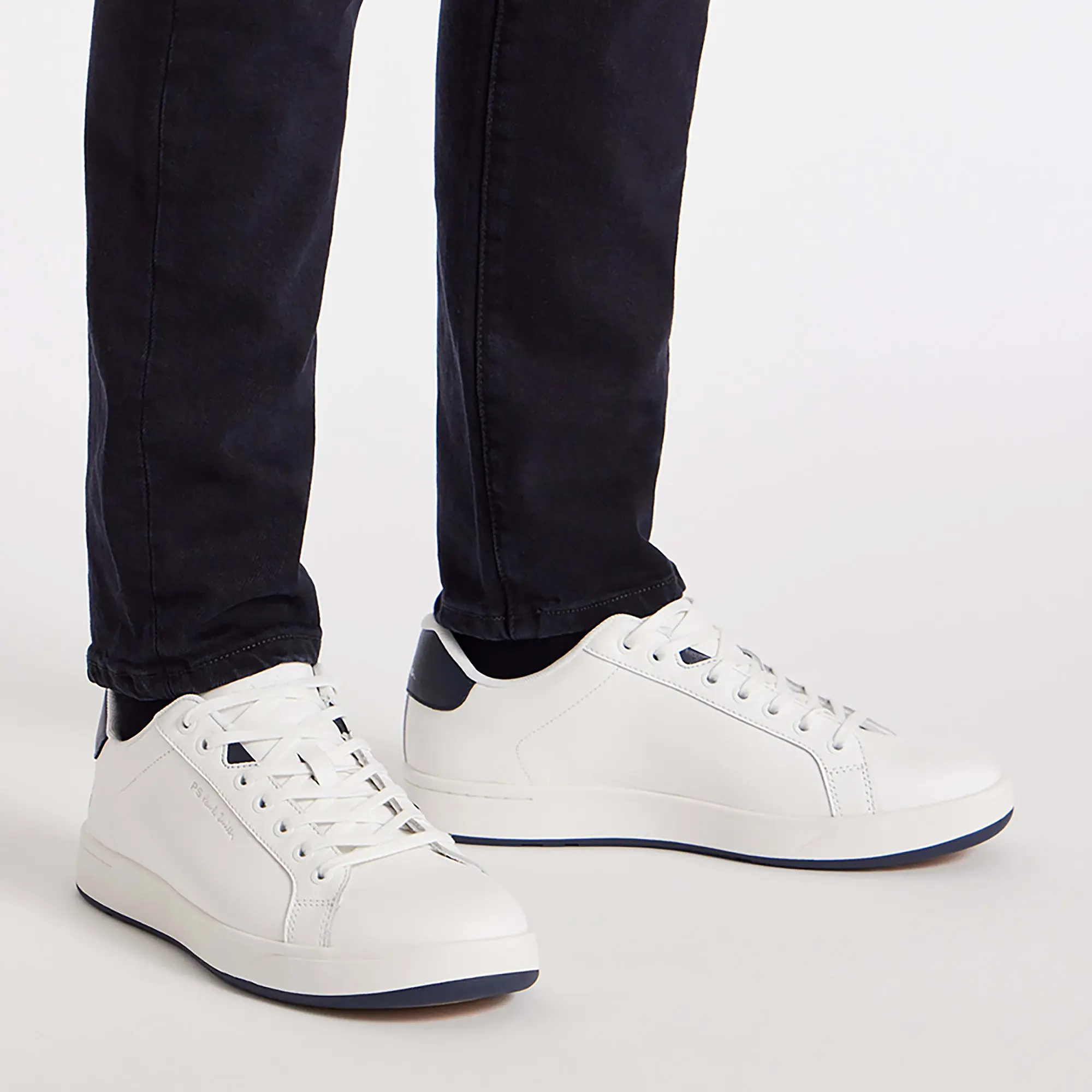 Product image 3 of 6 of PS By Paul Smith Men's Leather Albany Zebra Trainers - White