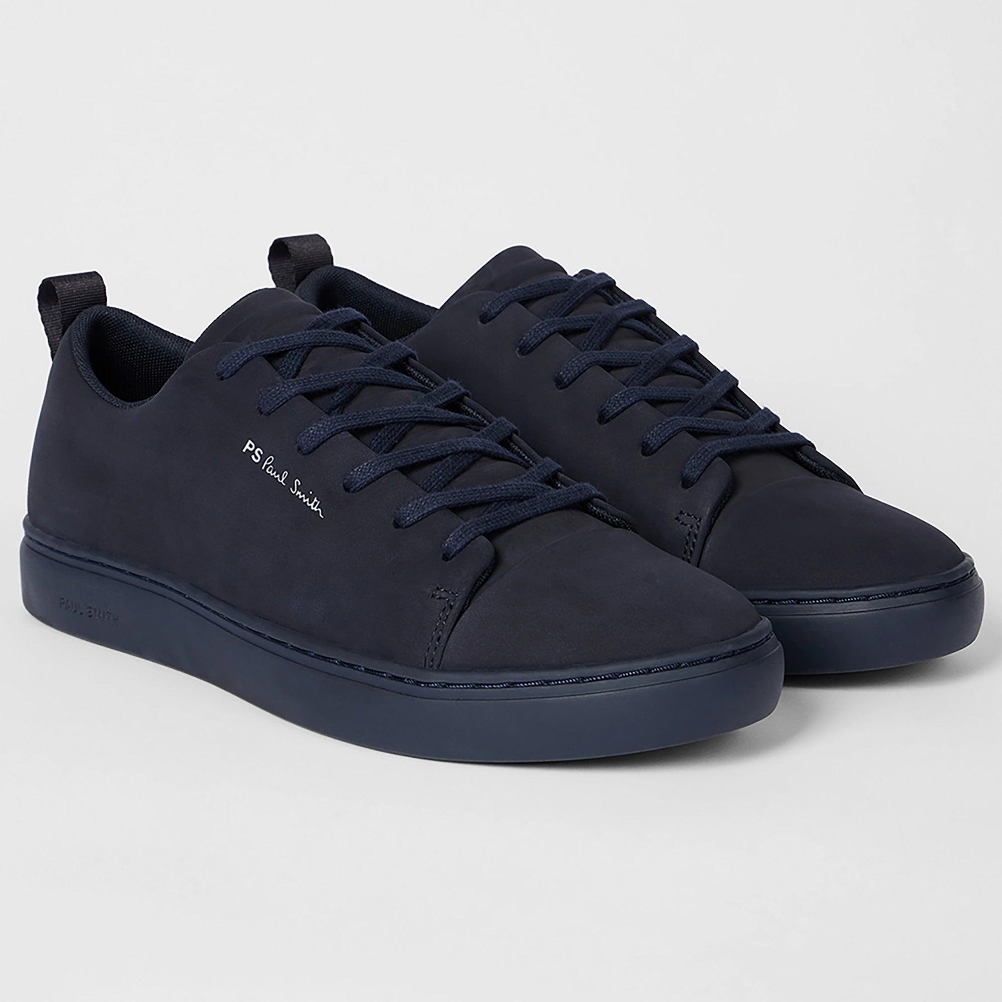PS By Paul Smith Men's Nubuck Leather Lee Trainers - Navy Blue