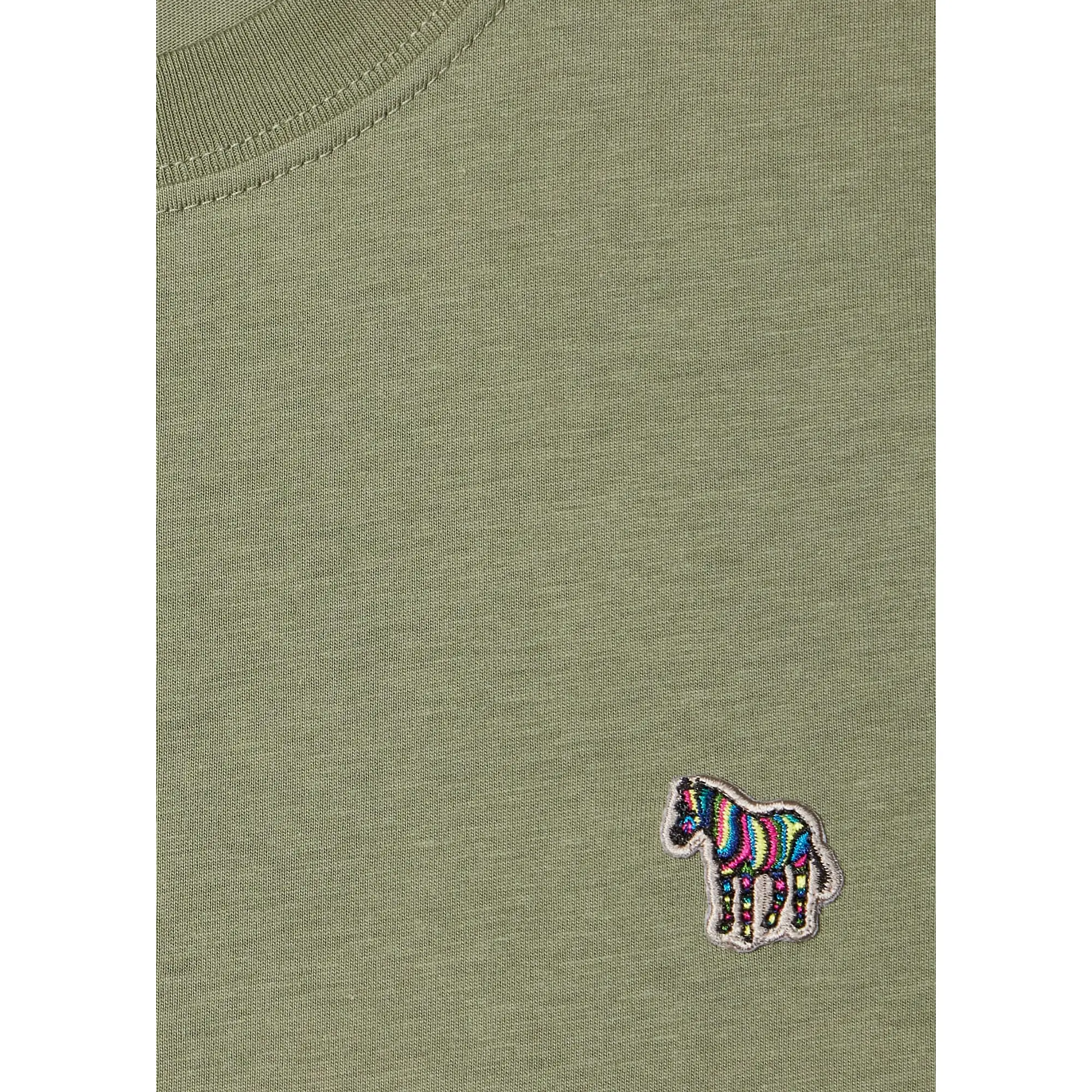 Product image 2 of 5 of PS By Paul Smith Men's Organic Cotton Zebra Logo T-Shirt - Washed Green