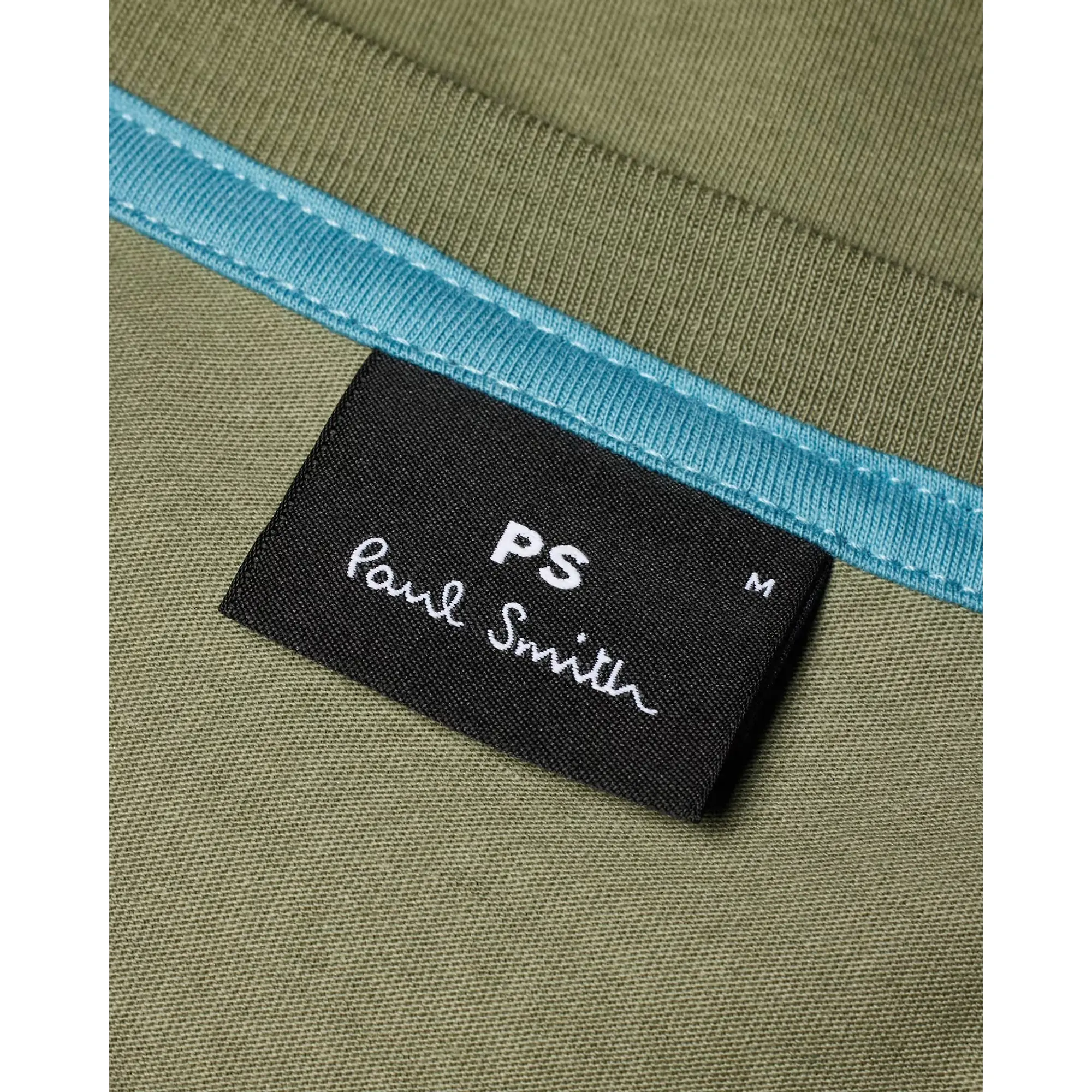 Product image 3 of 5 of PS By Paul Smith Men's Organic Cotton Zebra Logo T-Shirt - Washed Green